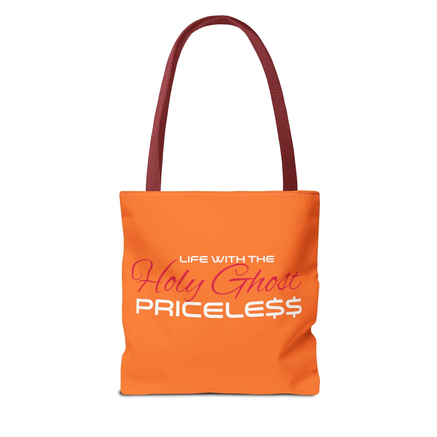 Collection A “Holy Ghost PRICELESS” Orange Tote Bag