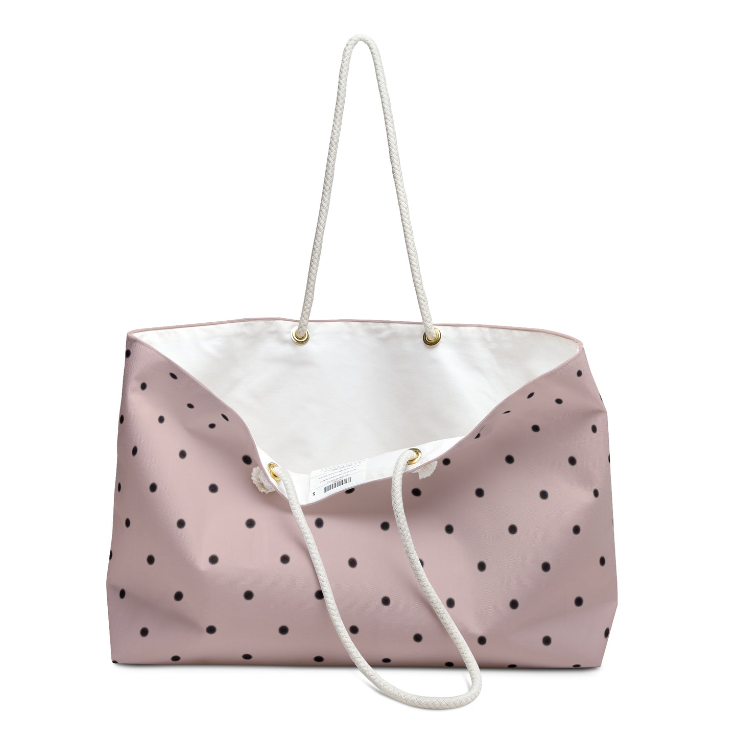 Mss Mia Pink Polka Dot Weekender Bag