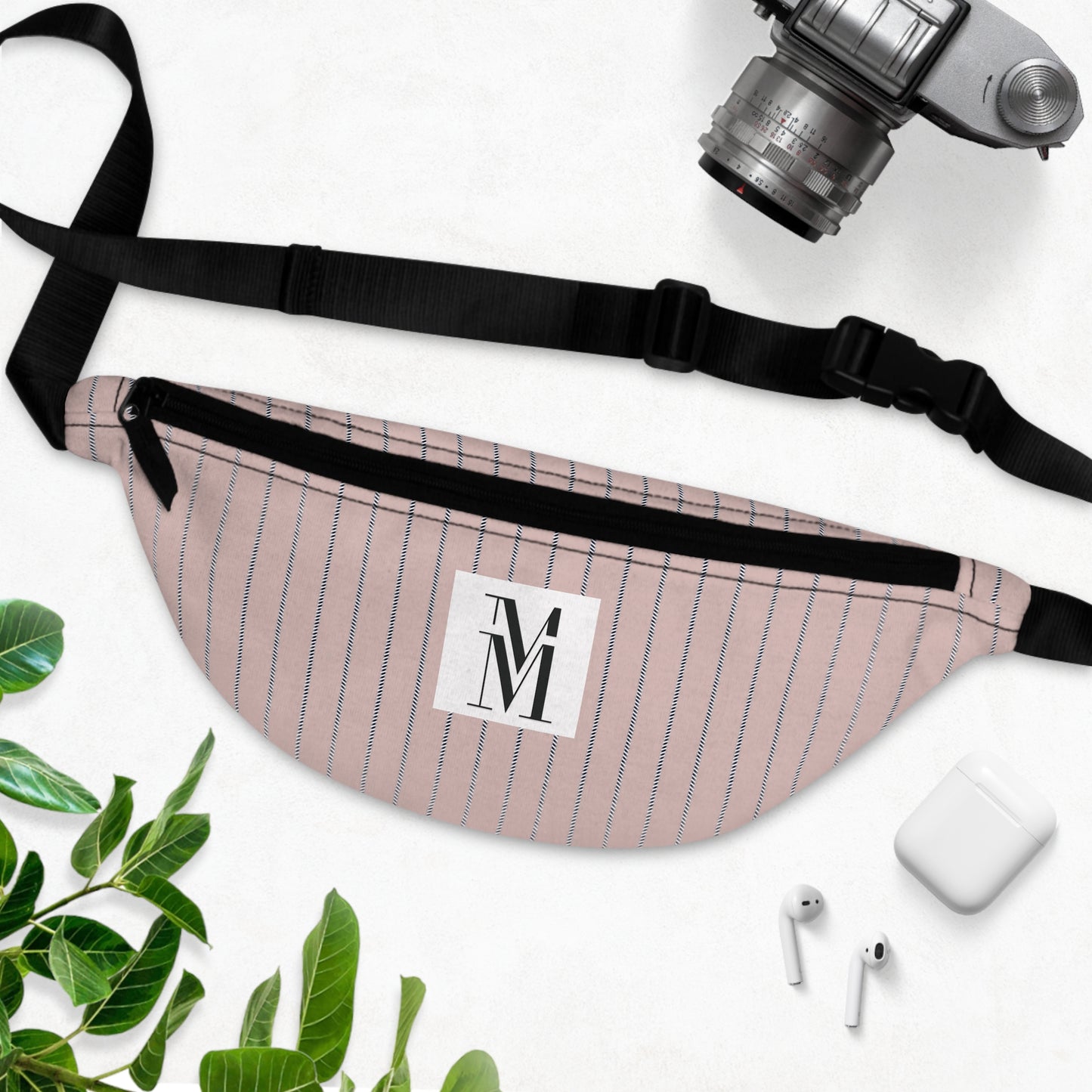 Mss Mia Pink w/ Pinstripe Fanny Pack