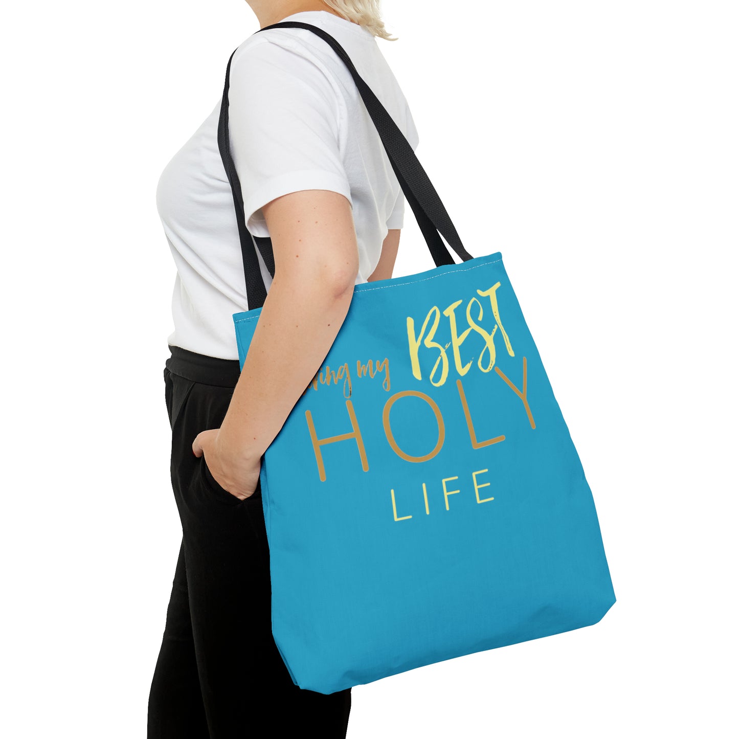 Collection A: “HOLYlife” Blue Tote Bag