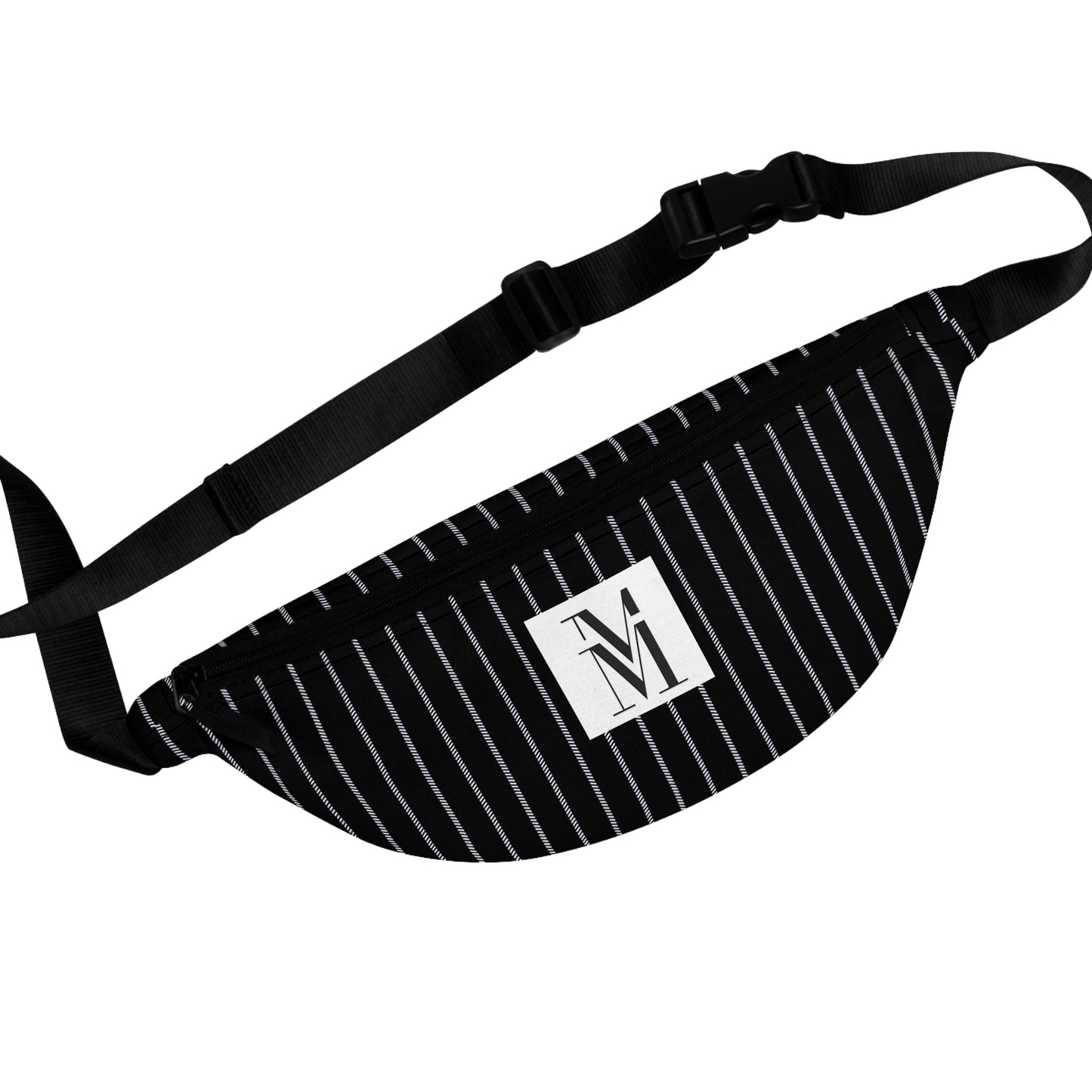 Mss Mia Black w/ Pinstripe Fanny Pack