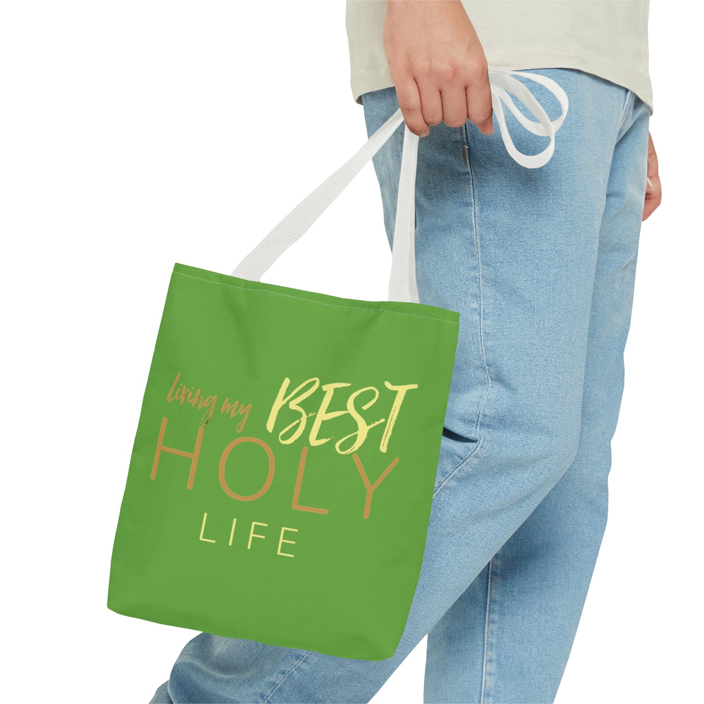 Collection A: “HOLYlife” Green Tote Bag