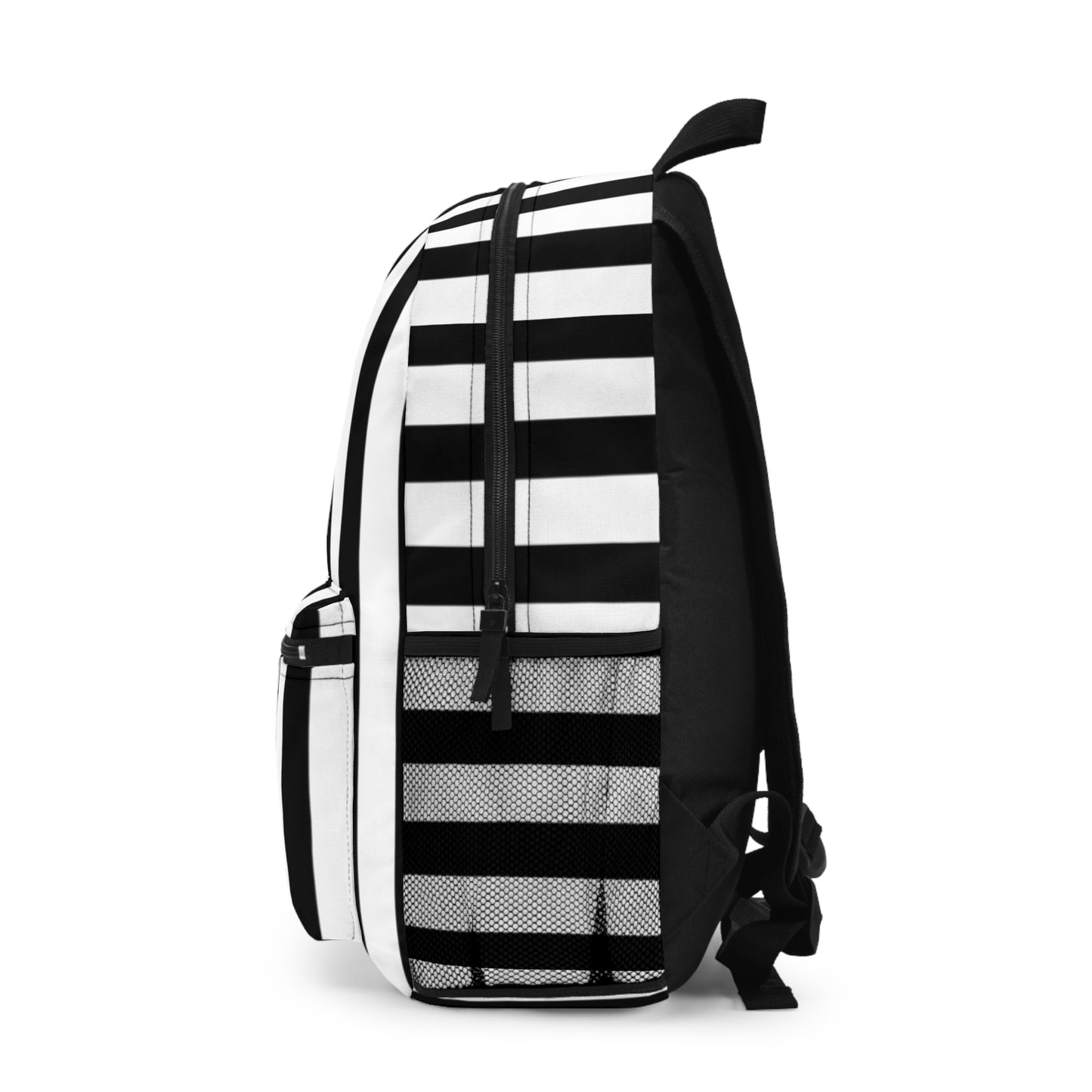 Mss Mia White w/Black Stripe Rugby Backpack
