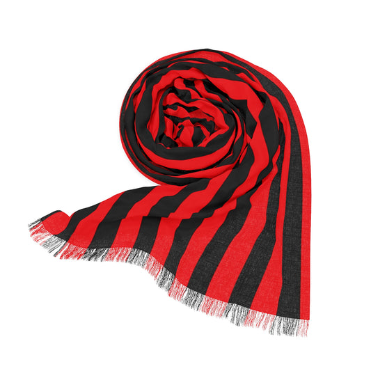 MssMia Red w/ Black Stripe Light Scarf