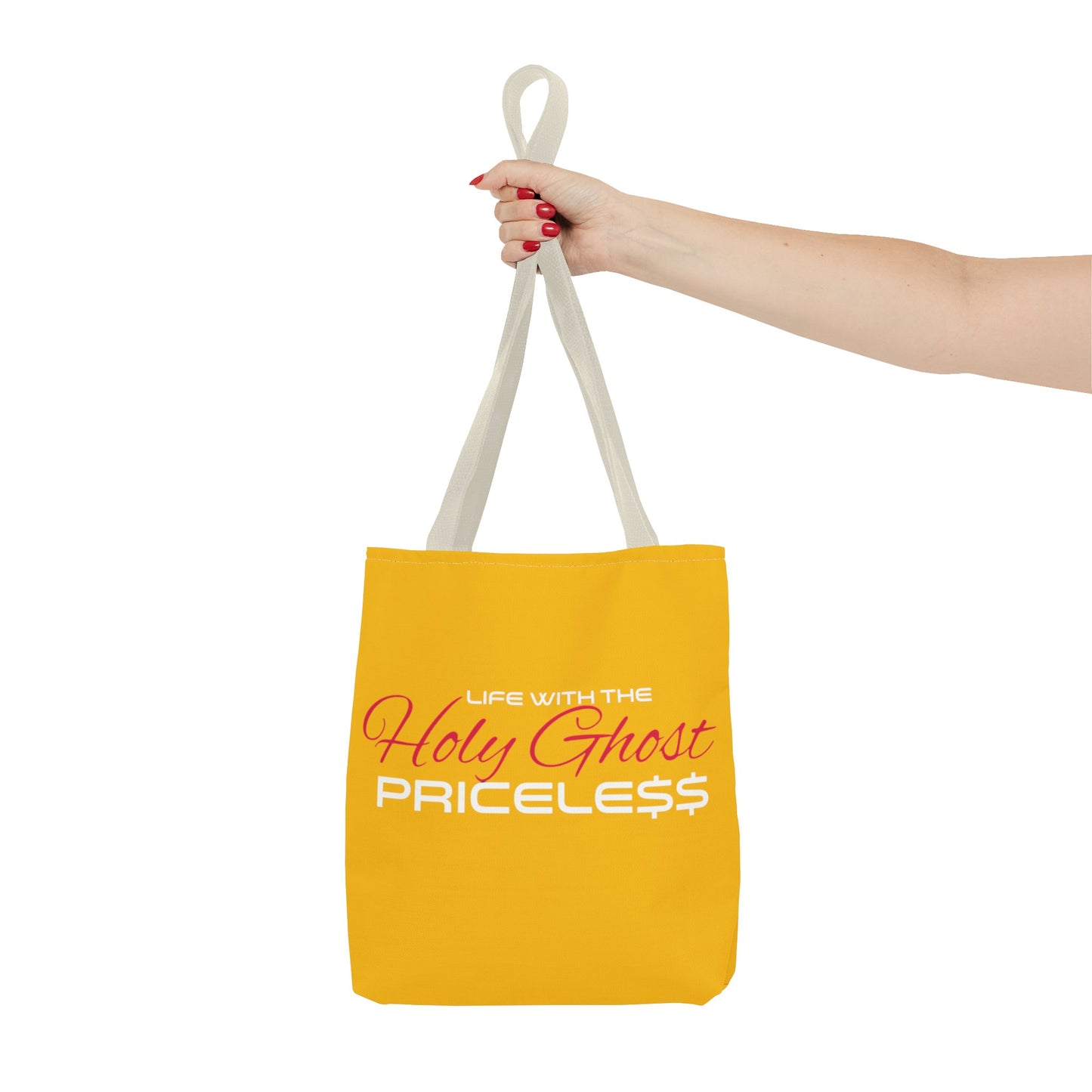 Collection A “Holy Ghost PRICELESS “ Yellow Tote Bag