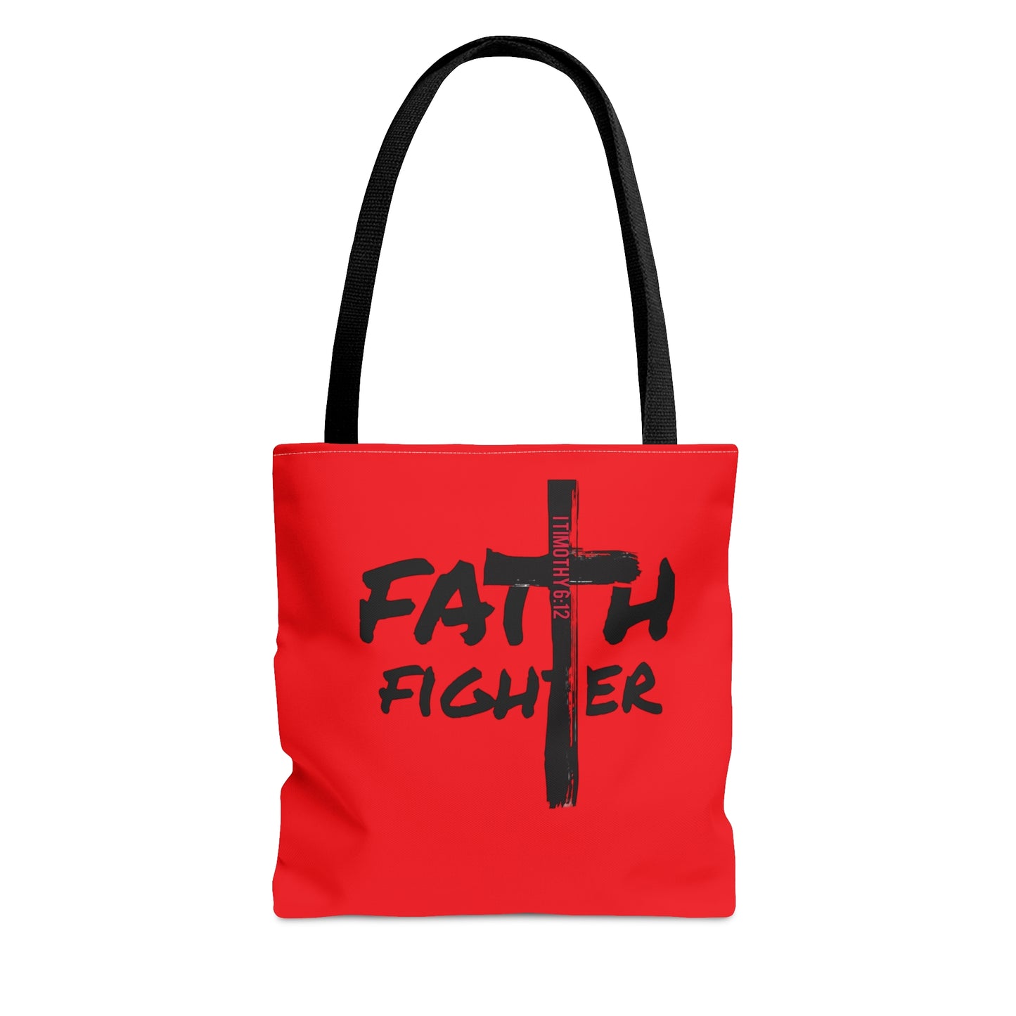 Collection A: “Faith Fighter” Red Tote Bag