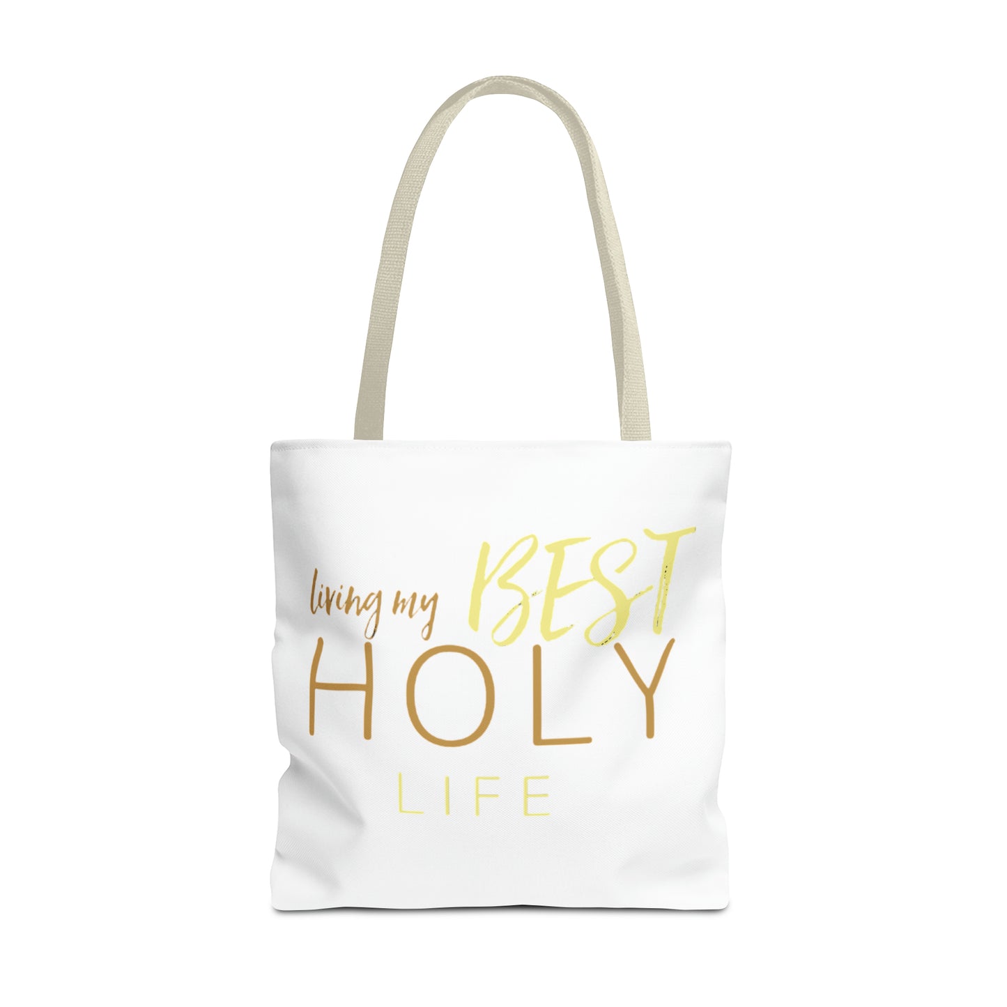 Collection A: “HOLYlife” White Tote Bag