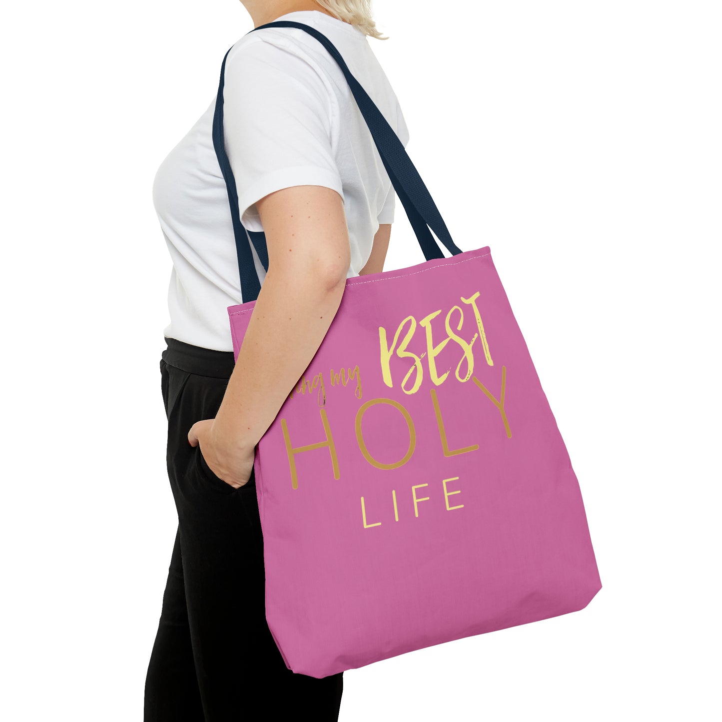 Collection A: “HOLYlife” Pink Tote Bag