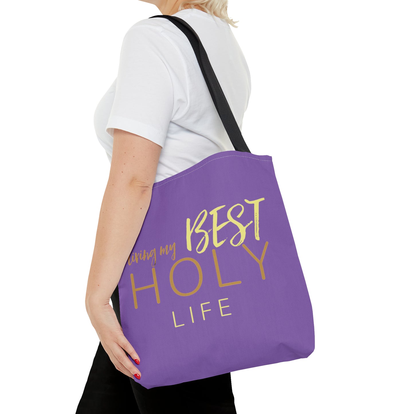 Collection A: “HOLYlife” Purple Tote Bag