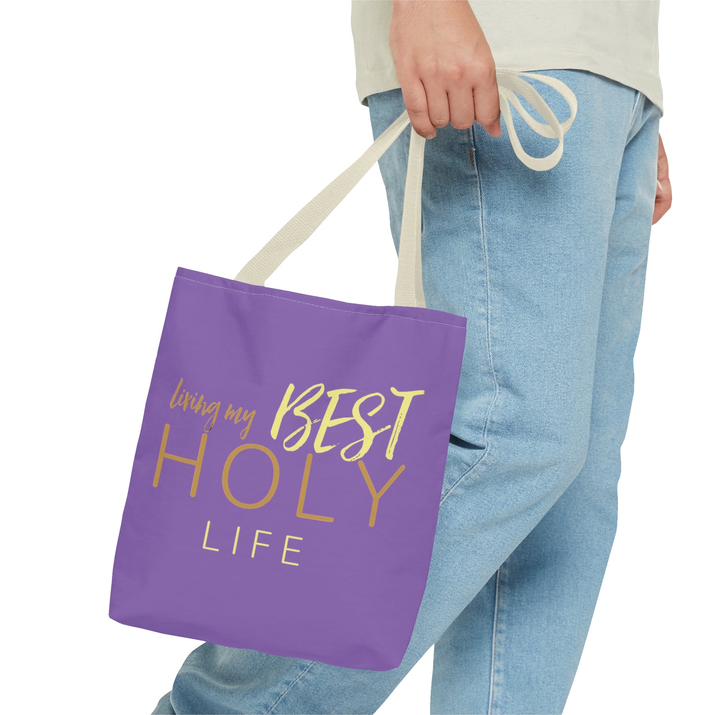 Collection A: “HOLYlife” Purple Tote Bag