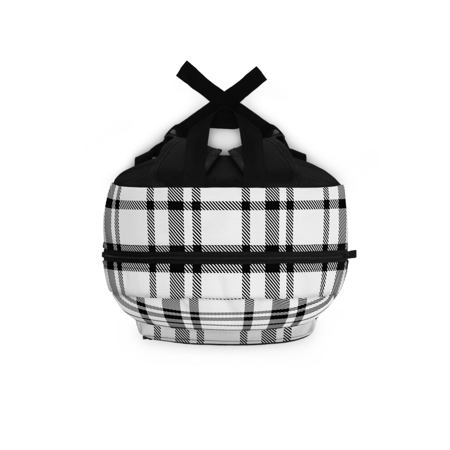 Mss Mia White/Black Plaid Backpack