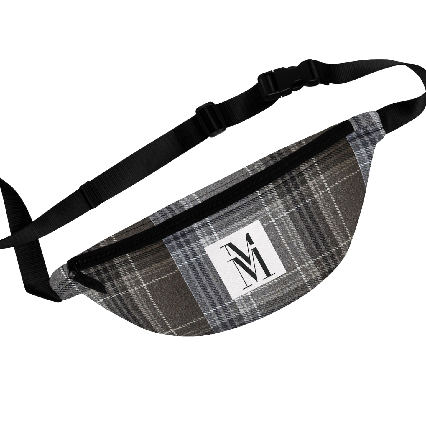 Mss Mia Grey Plaid Fanny Pack