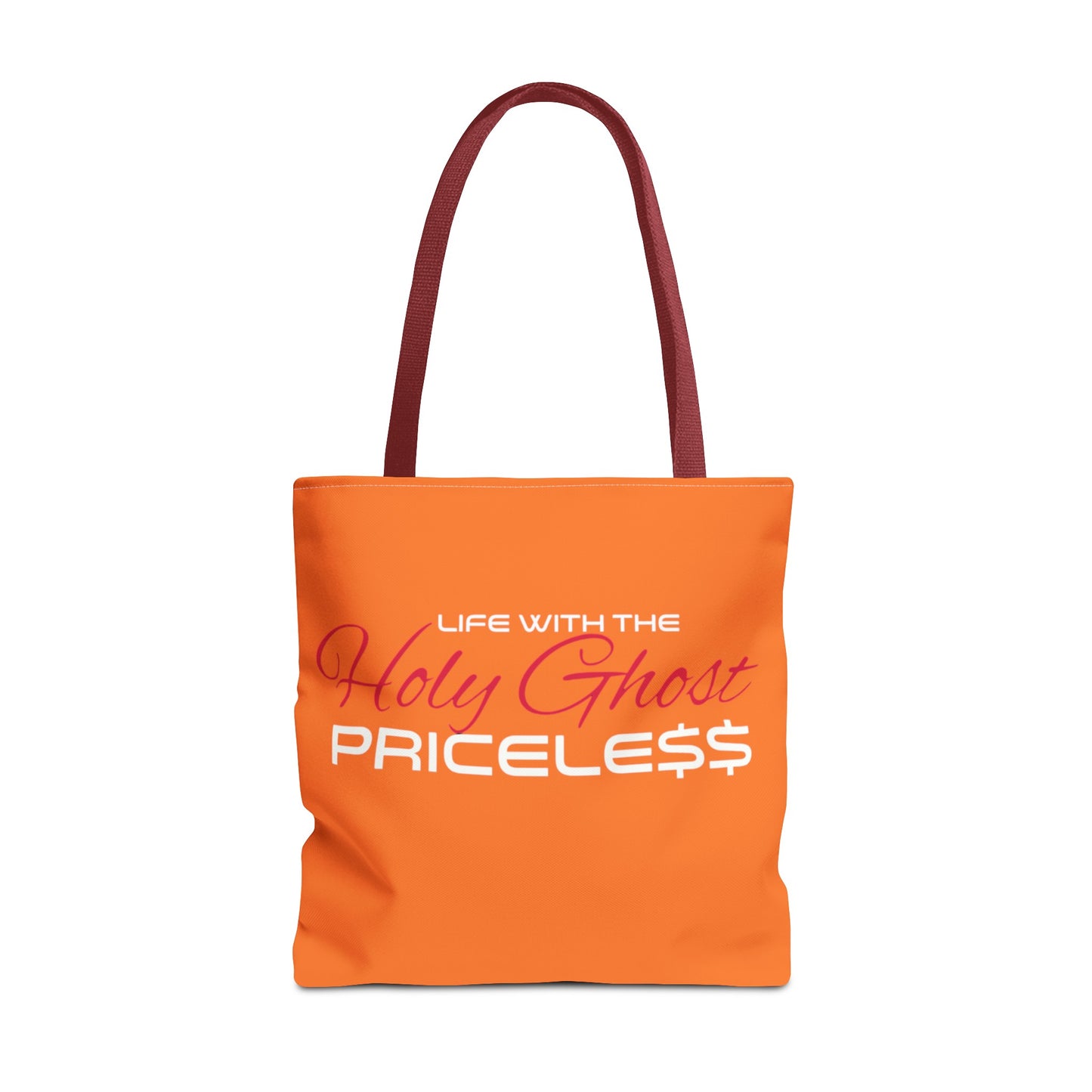 Collection A “Holy Ghost PRICELESS” Orange Tote Bag