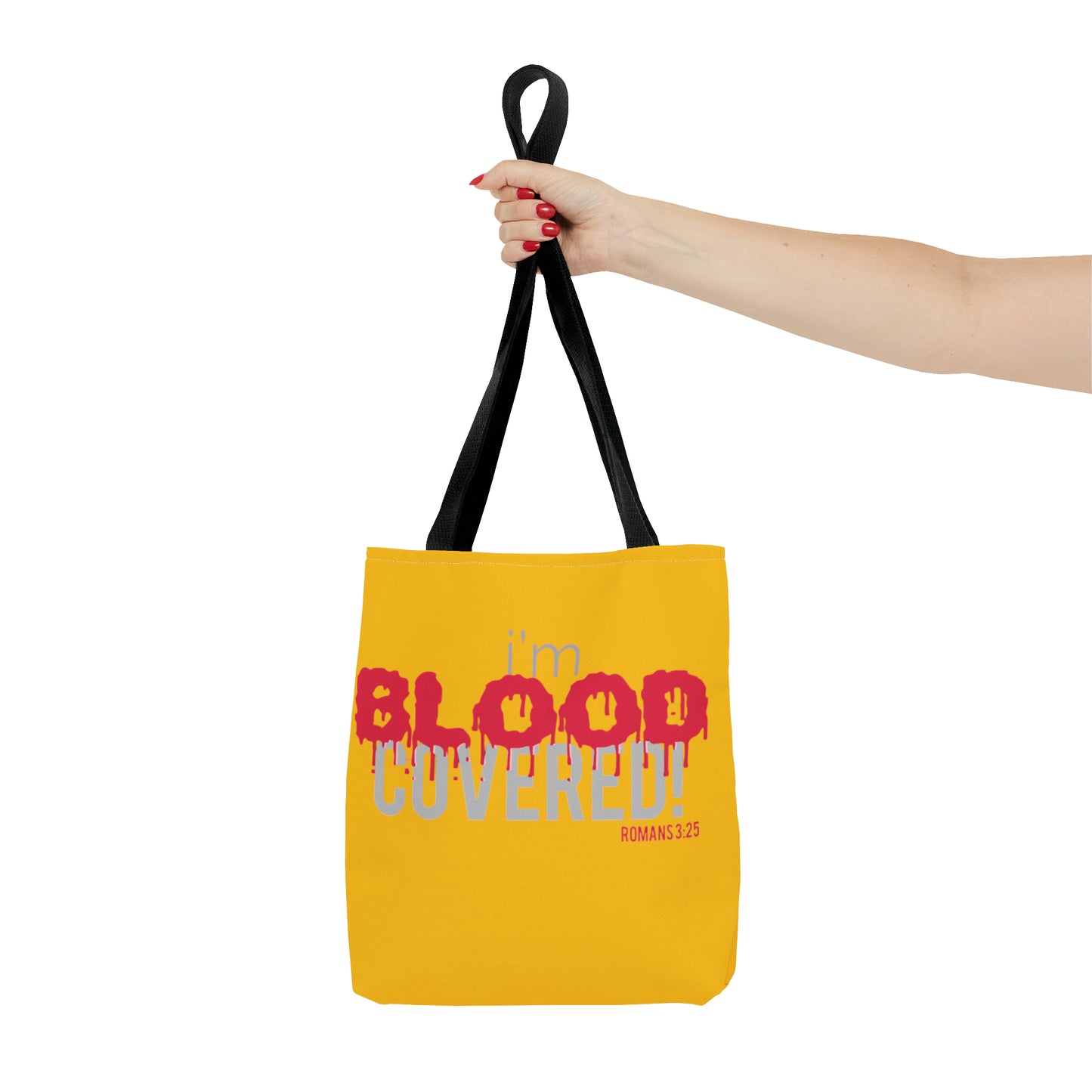 Collection B: “BLOOD Covered” Yellow Tote Bag