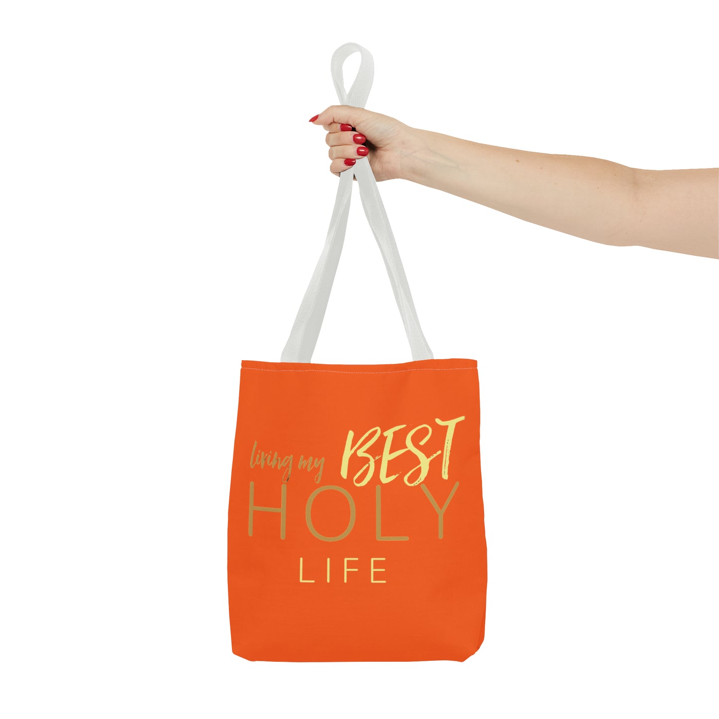 Collection A: “HOLYlife” Orange Tote Bag