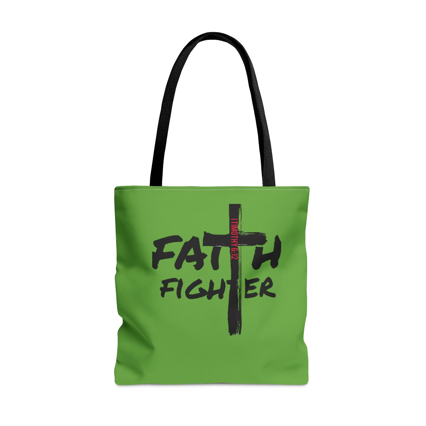 Collection A: “Faith Fighter” Light Green Tote Bag