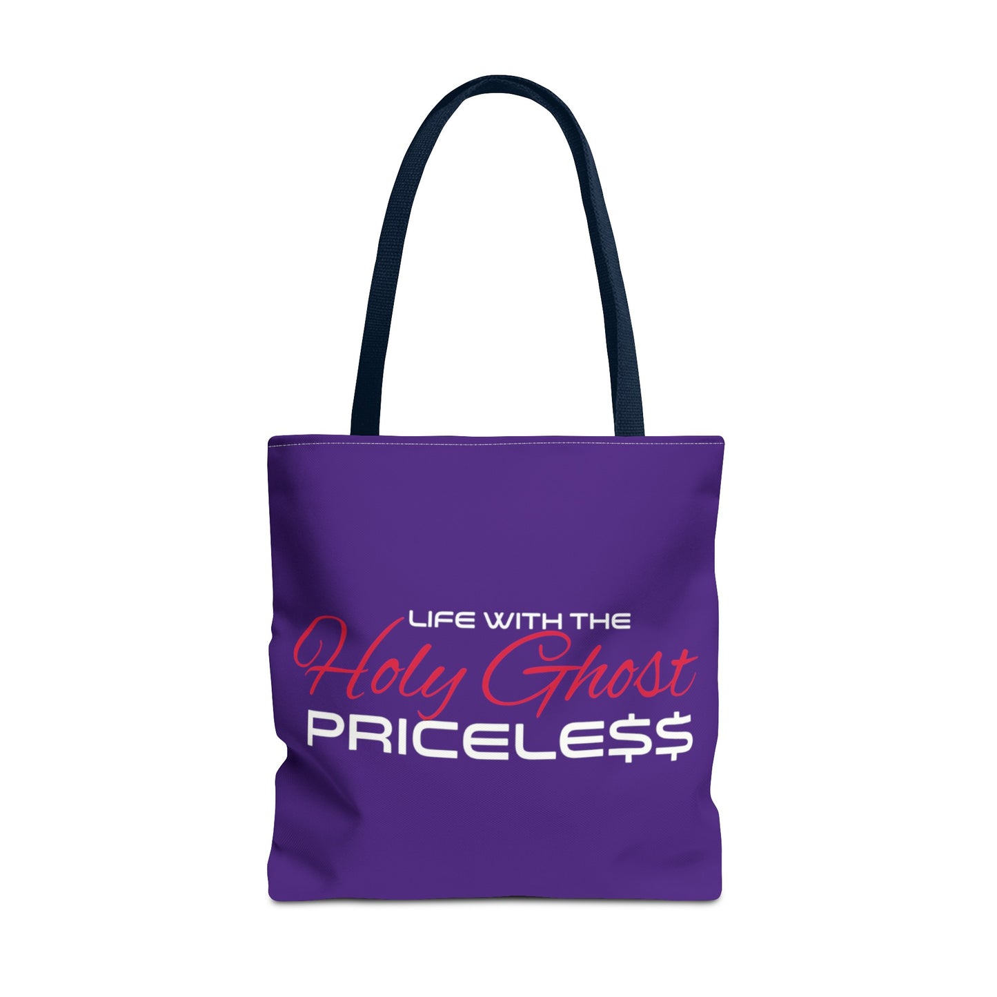 Collection A “Holy Ghost PRICELESS” Purple Tote Bag