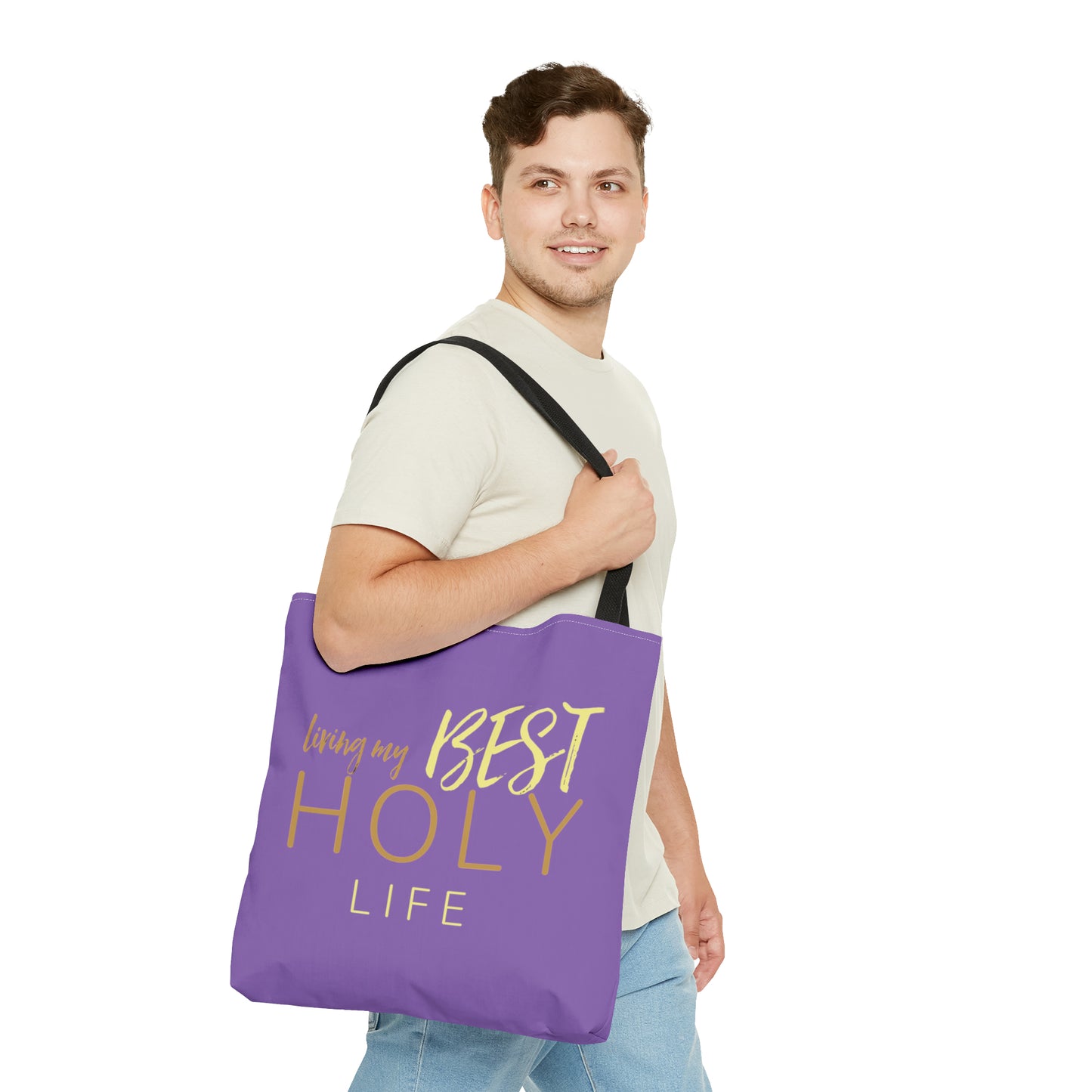 Collection A: “HOLYlife” Purple Tote Bag