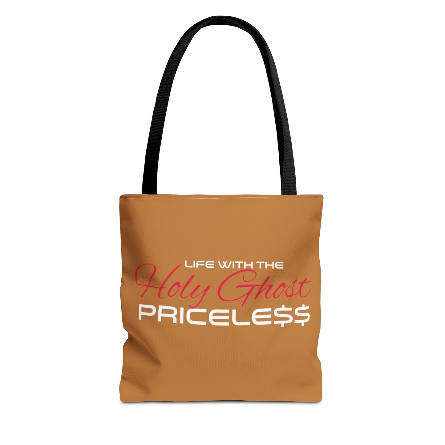 Collection A “Holy Ghost PRICELESS” Tan Tote Bag