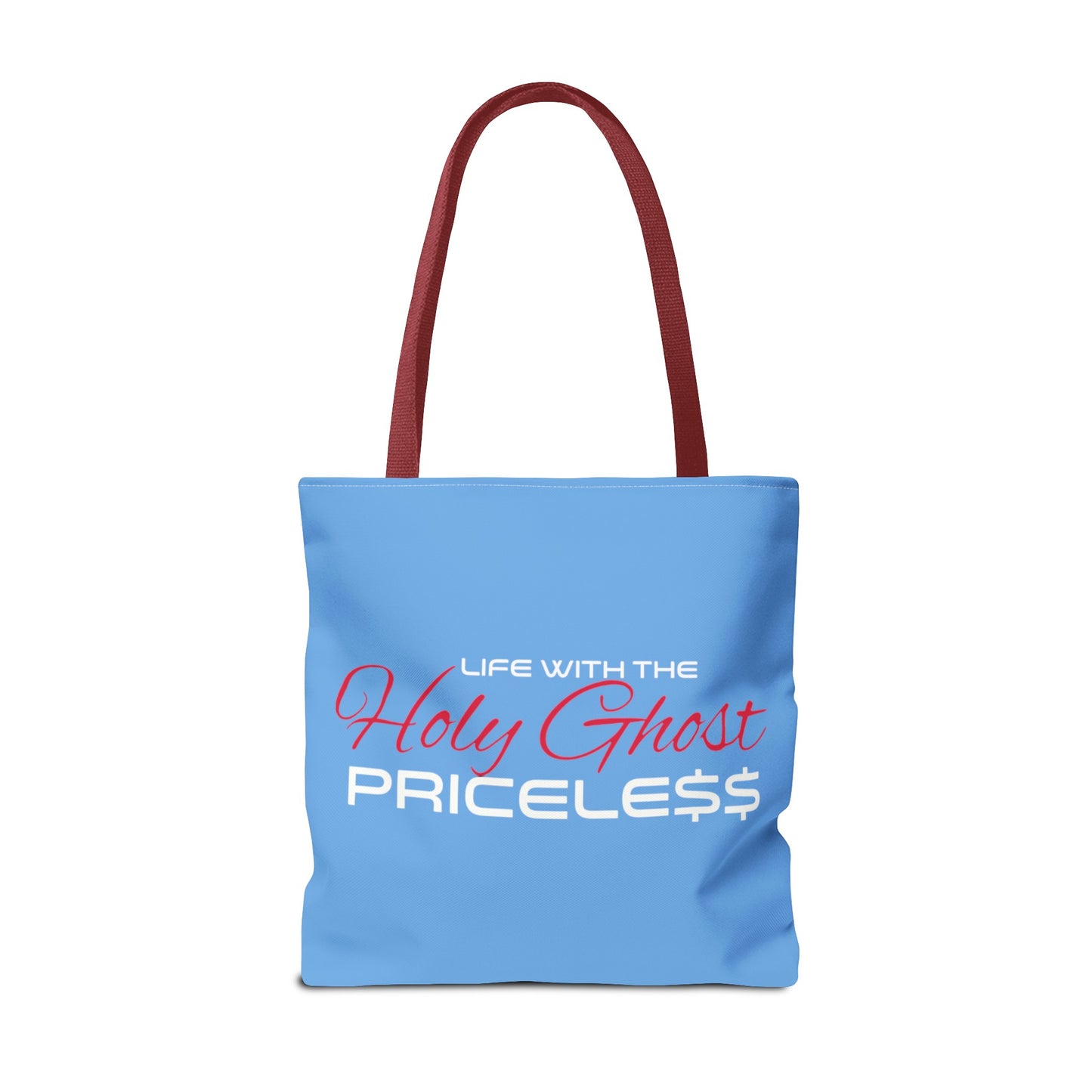 Collection A “Holy Ghost PRICELESS “ Blue Tote Bag