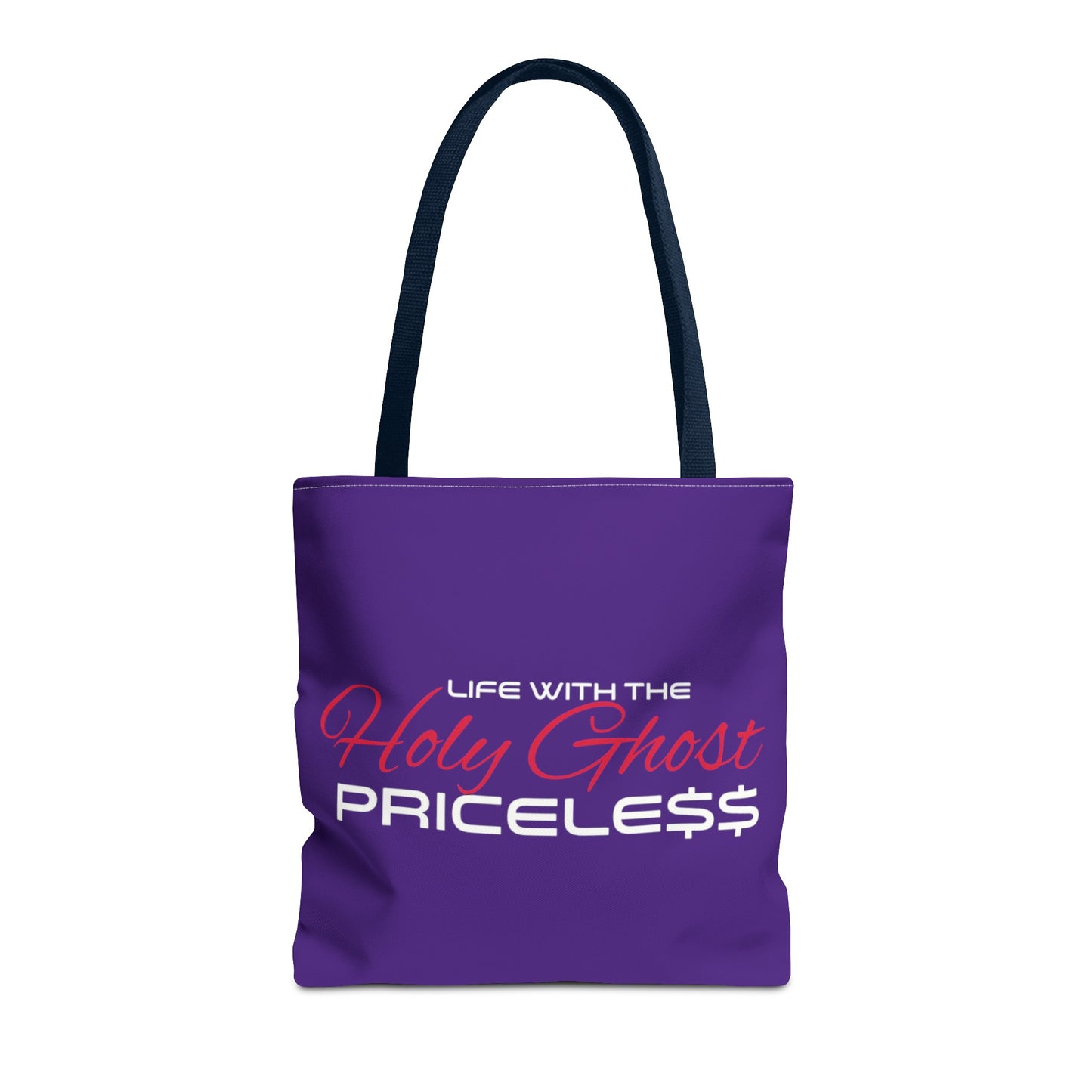 Collection A “Holy Ghost PRICELESS” Purple Tote Bag