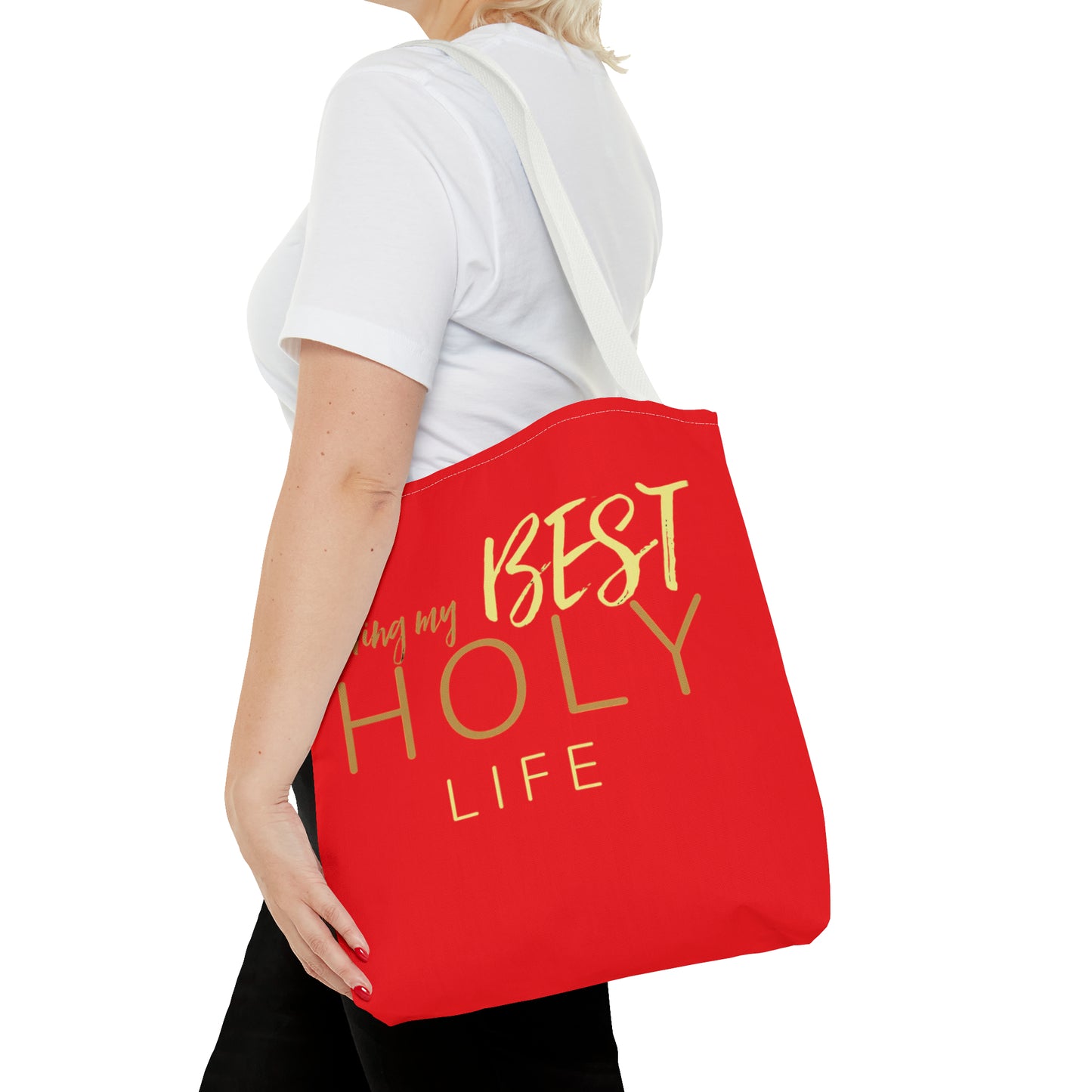 Collection A: “HOLYlife” Red Tote Bag