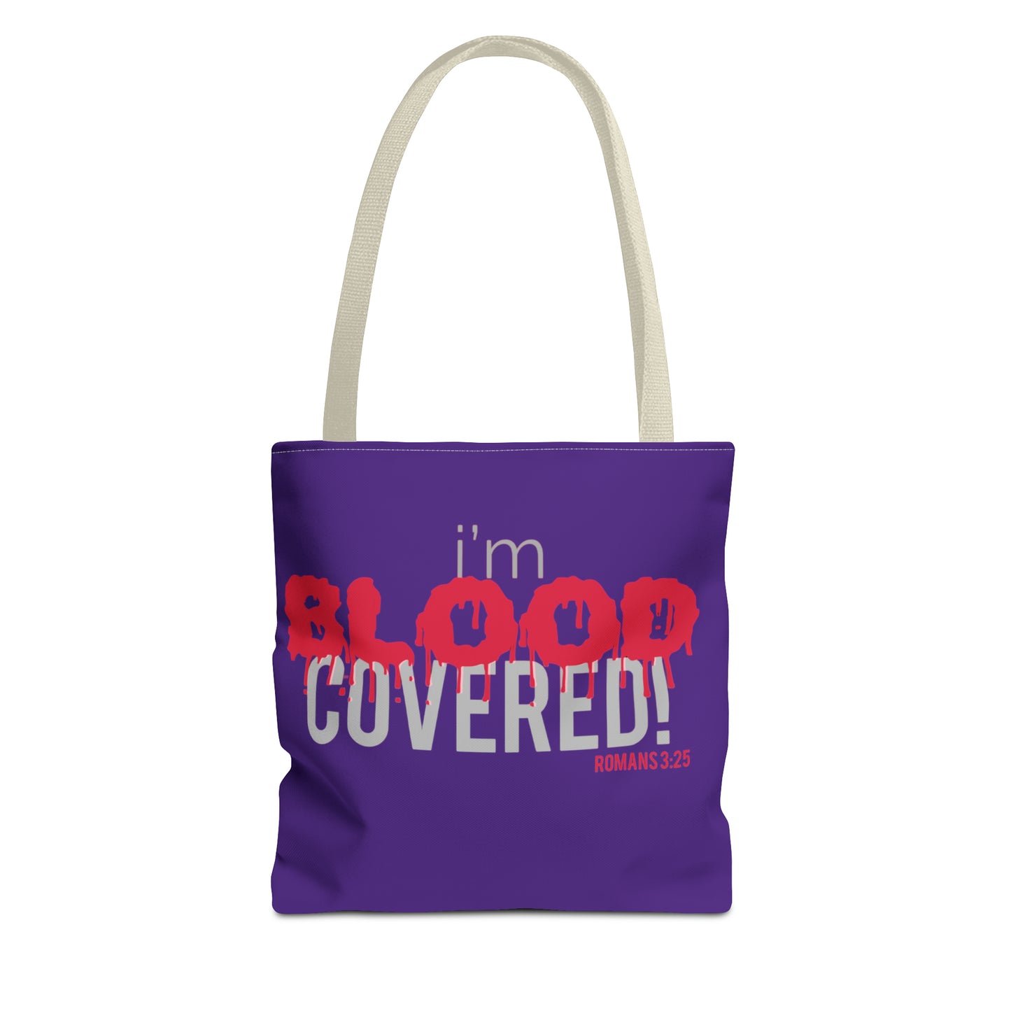 Collection B: “BLOOD Covered” Purple Tote Bag