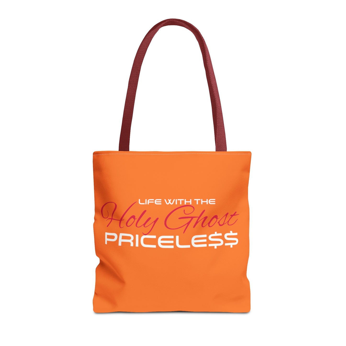 Collection A “Holy Ghost PRICELESS” Orange Tote Bag