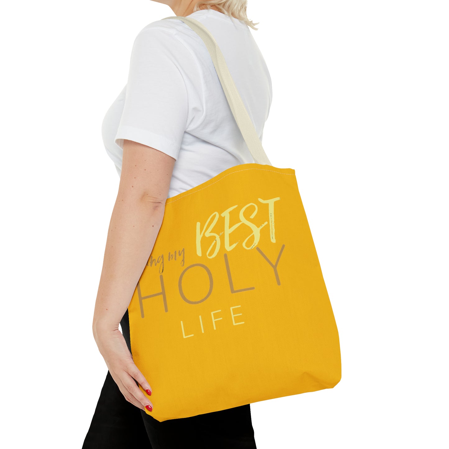 Collection A: “HOLYlife” Yellow Tote Bag