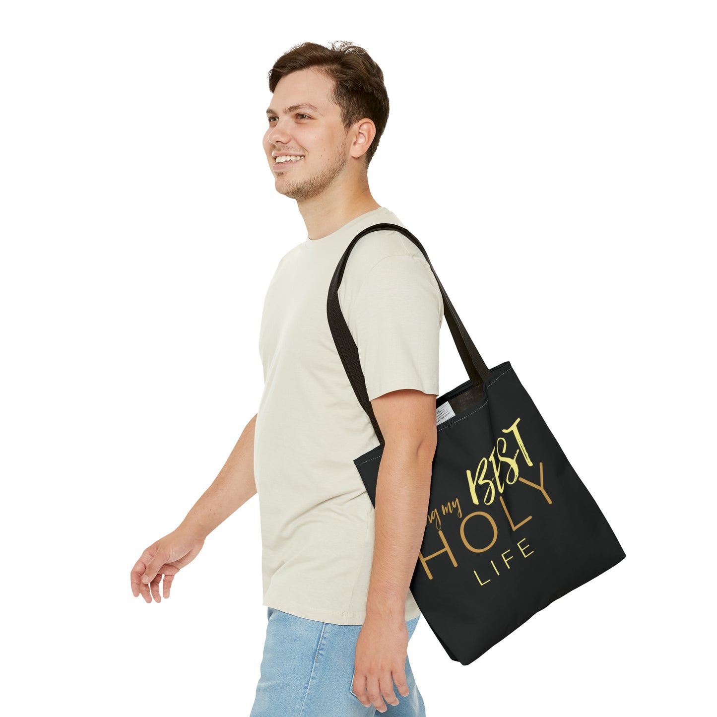 Collection A: “HOLYlife” Black Tote Bag