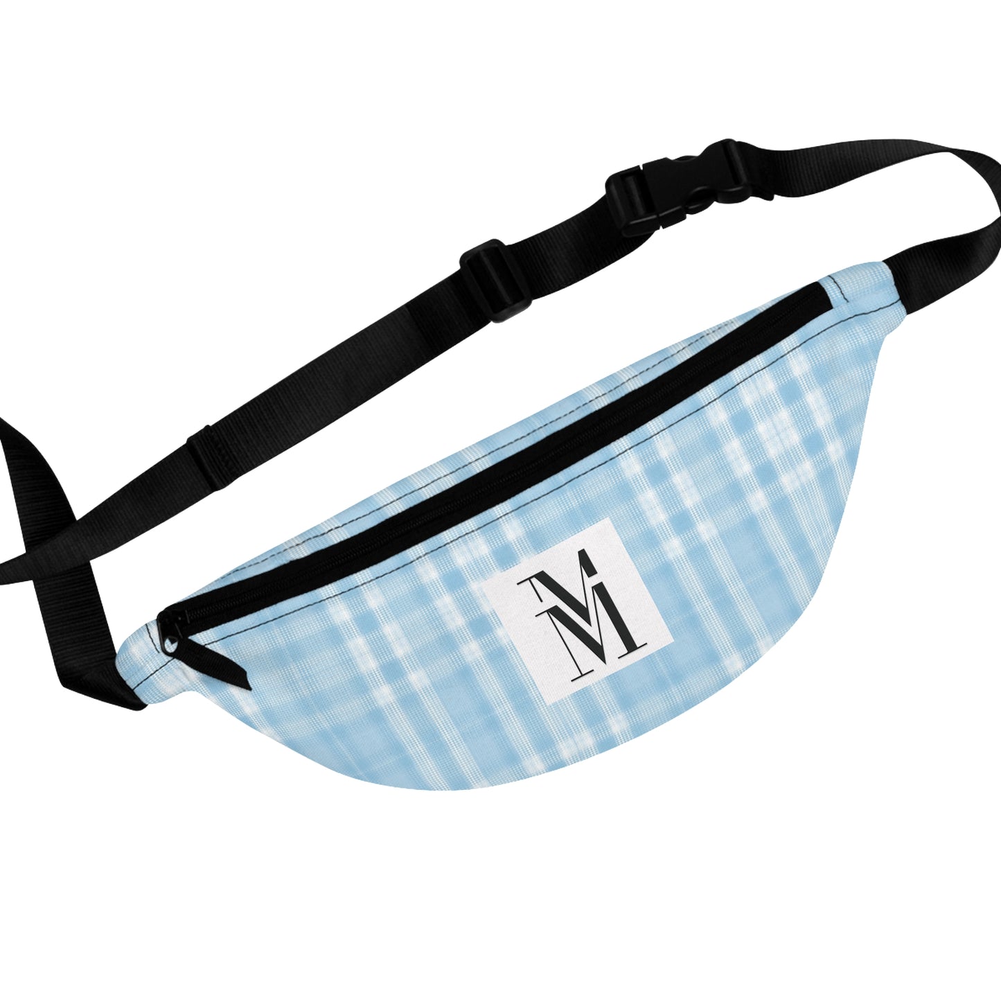 Mss Mia Light Blue Plaid Fanny Pack