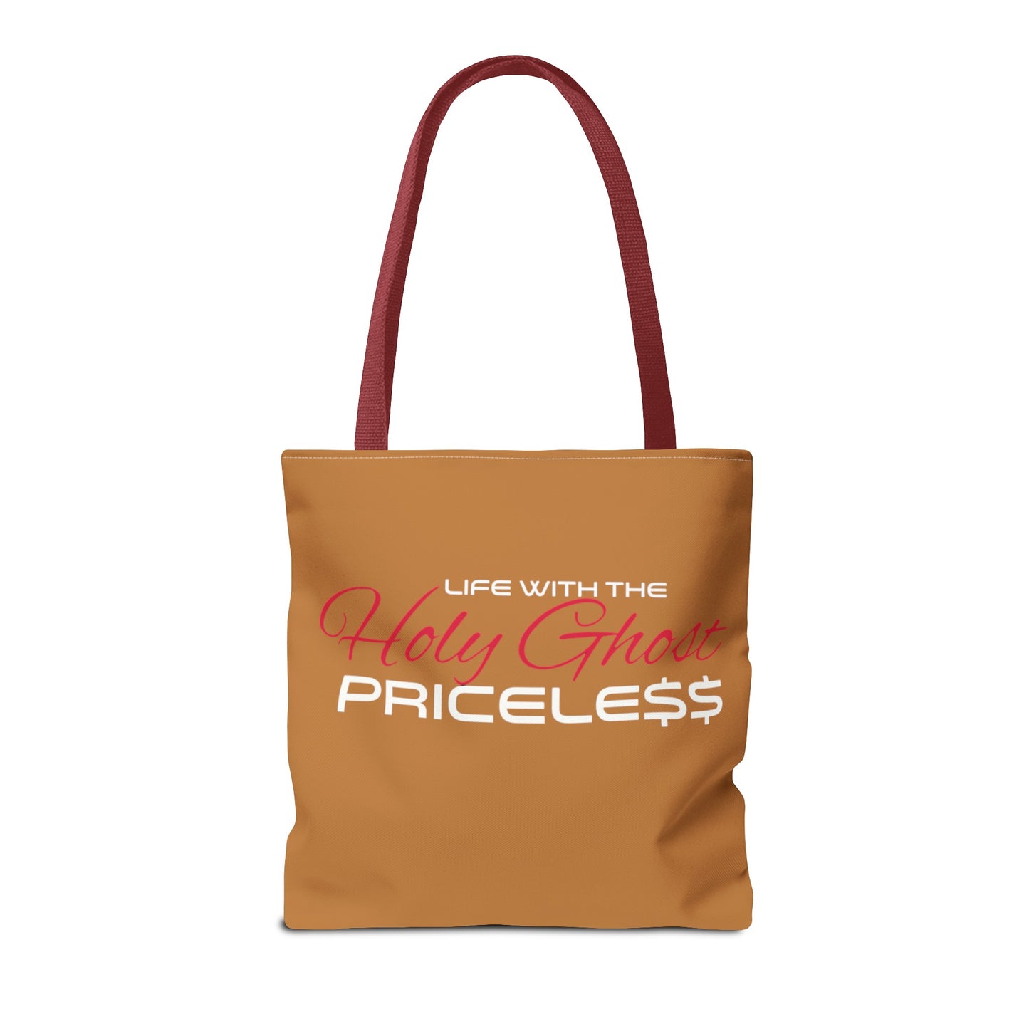 Collection A “Holy Ghost PRICELESS” Tan Tote Bag