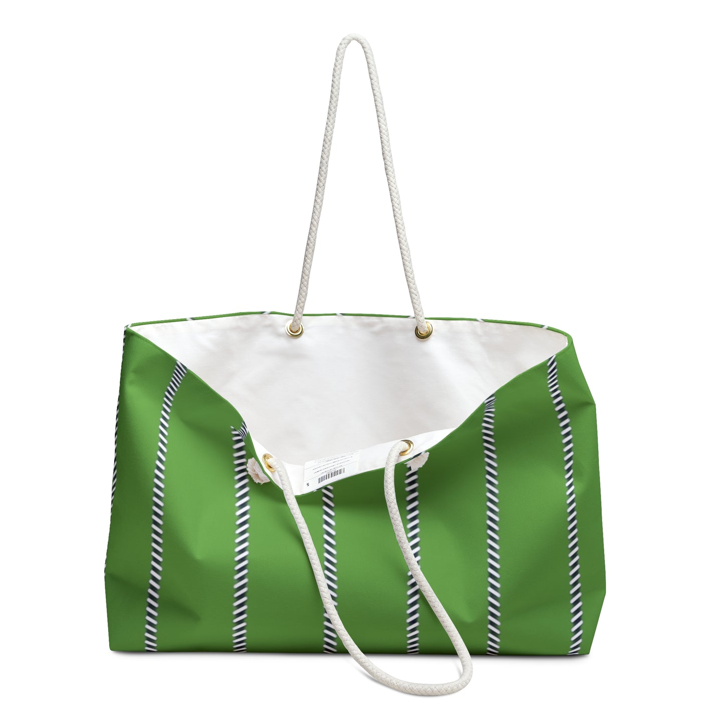 Mss Mia Light Green Pinstripe Weekender