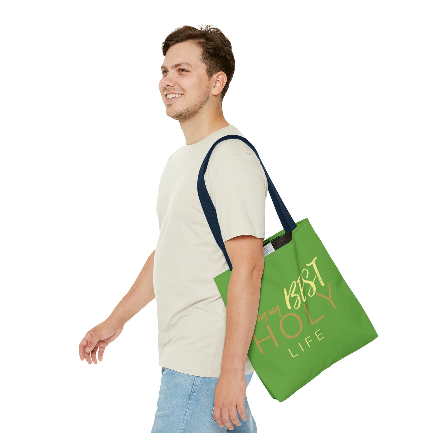 Collection A: “HOLYlife” Green Tote Bag