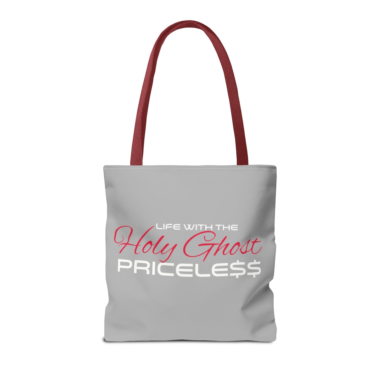 Collection A “Holy Ghost PRICELESS “ Grey Tote Bag