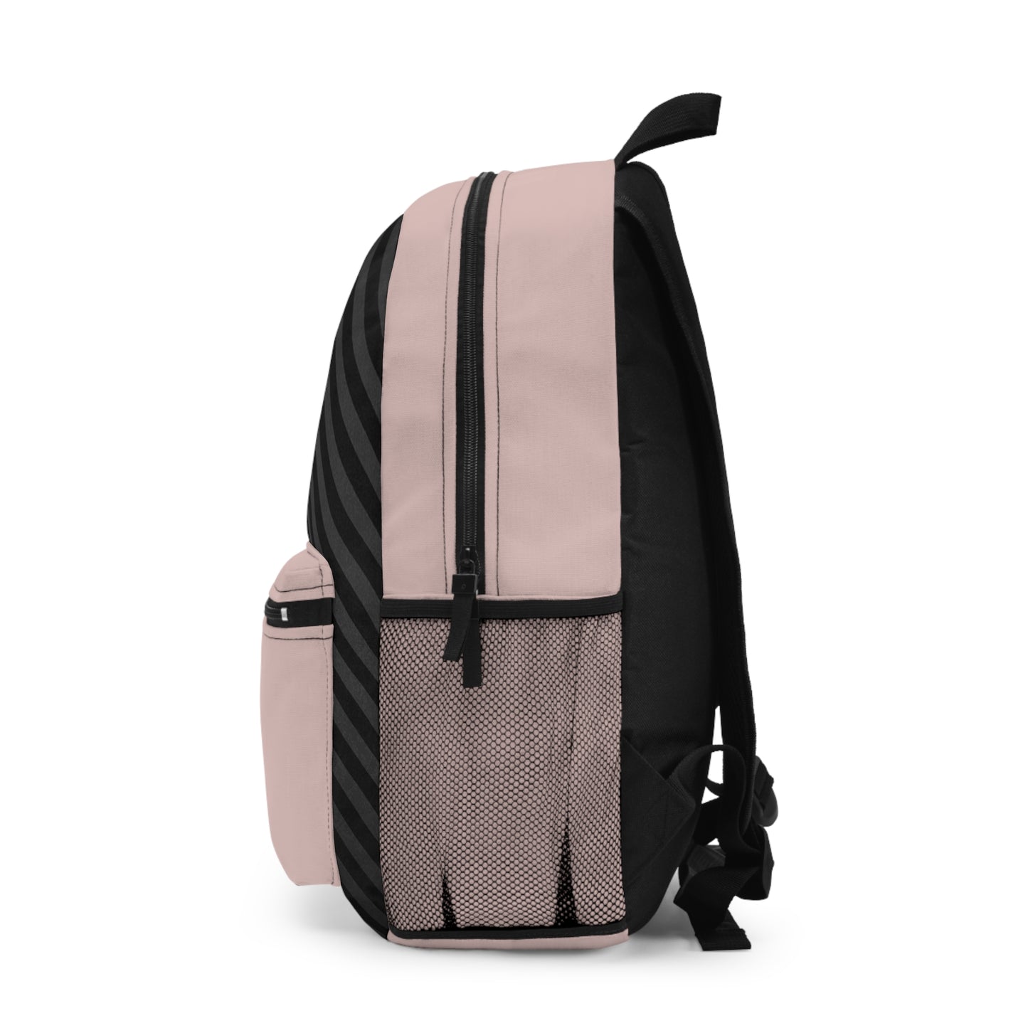 Mss Mia Pink w/Black Diagonal Stripe Backpack