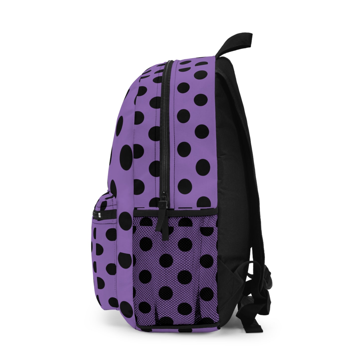 Mss Mia Purple W/Black Polka Backpack