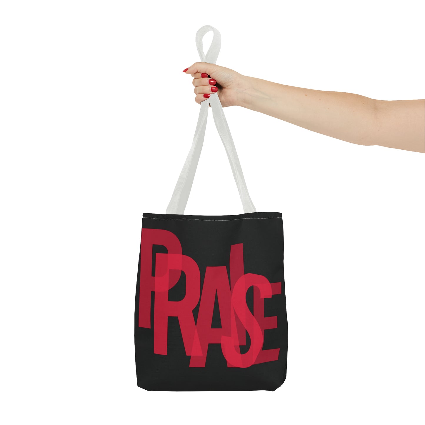 Collection B: “Garment of PRAISE” Black & Red Tote Bag