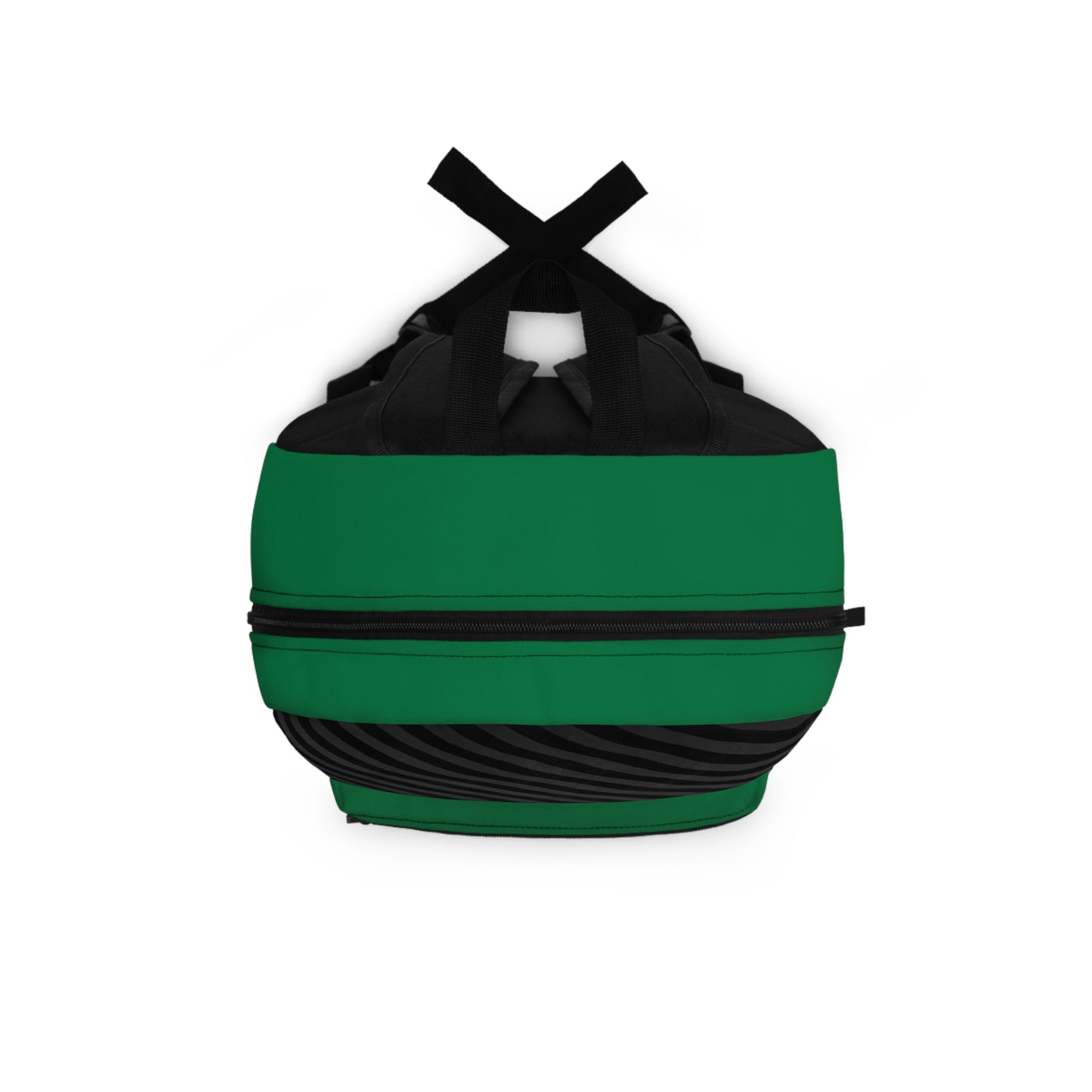 Mss Mia Dark Green w/Black Diagonal Stripe Backpack