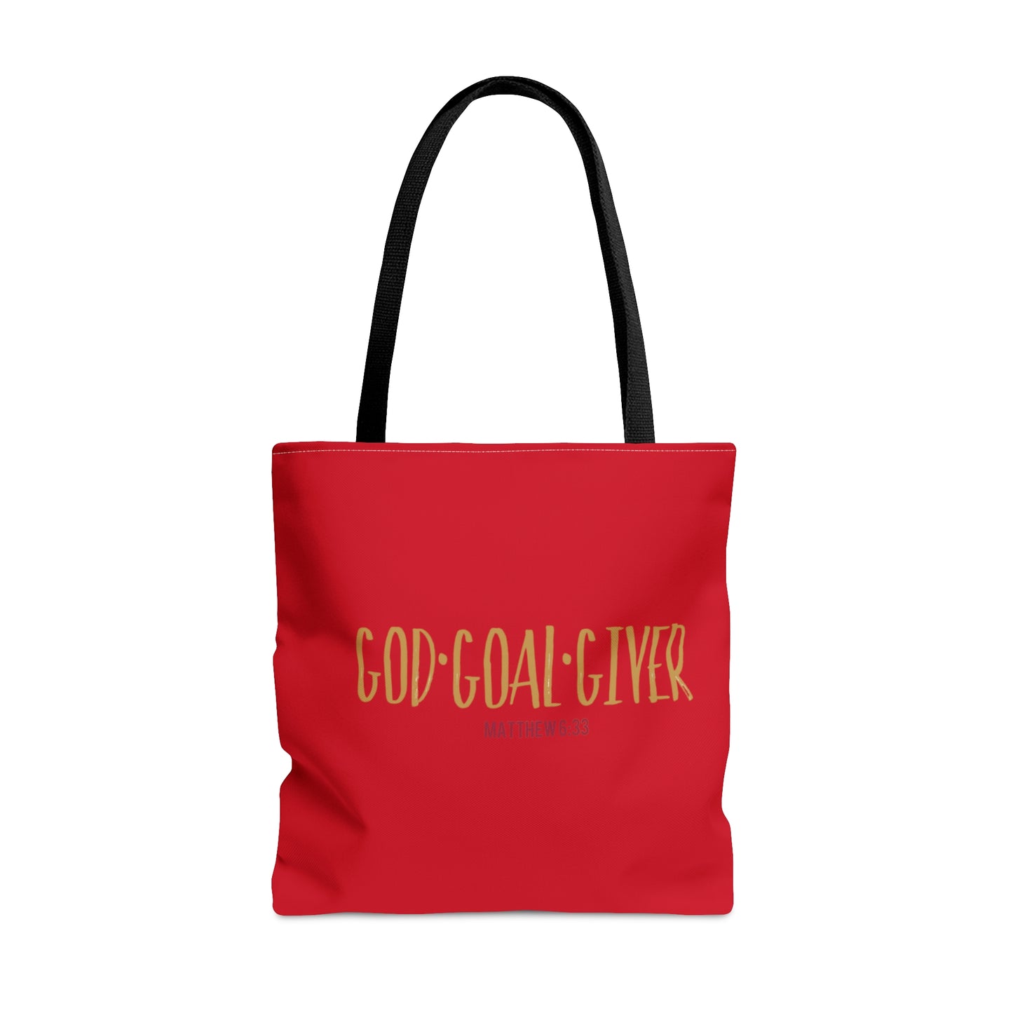 “Goal Giver” Dark Red Tote Bag