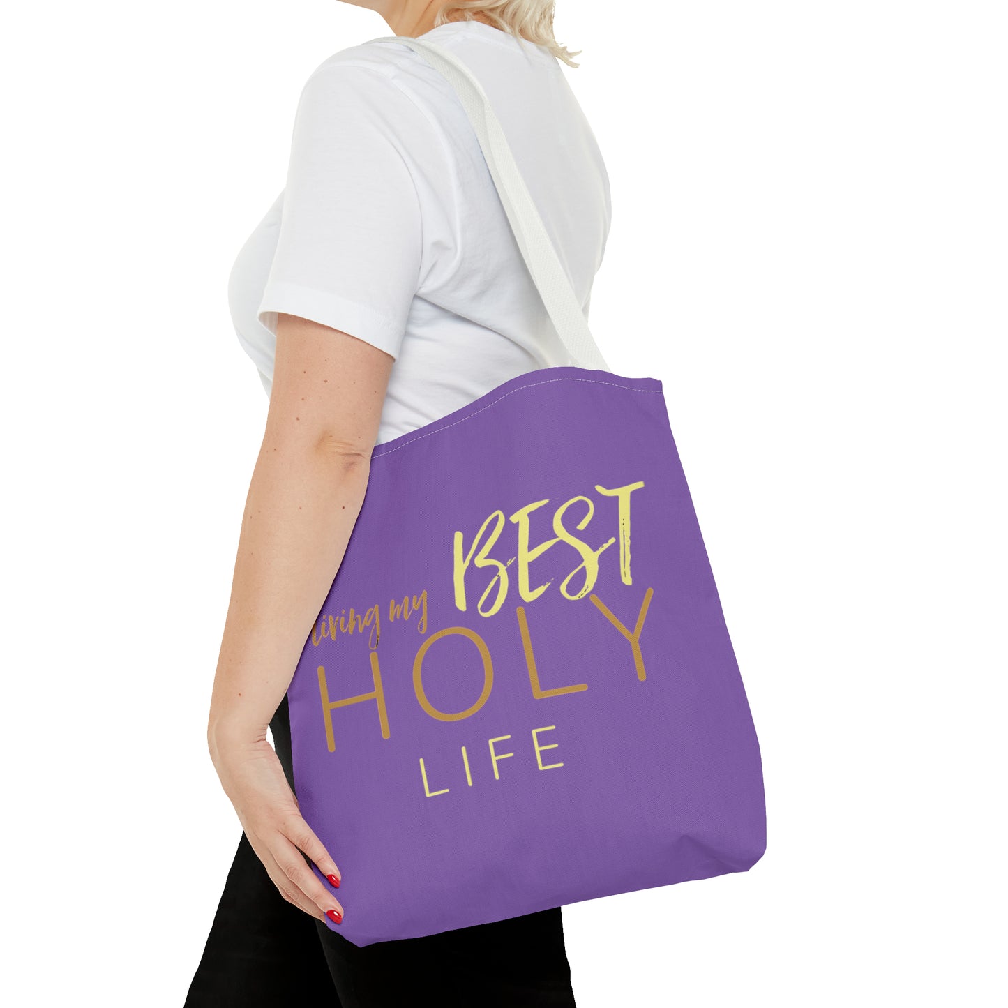 Collection A: “HOLYlife” Purple Tote Bag