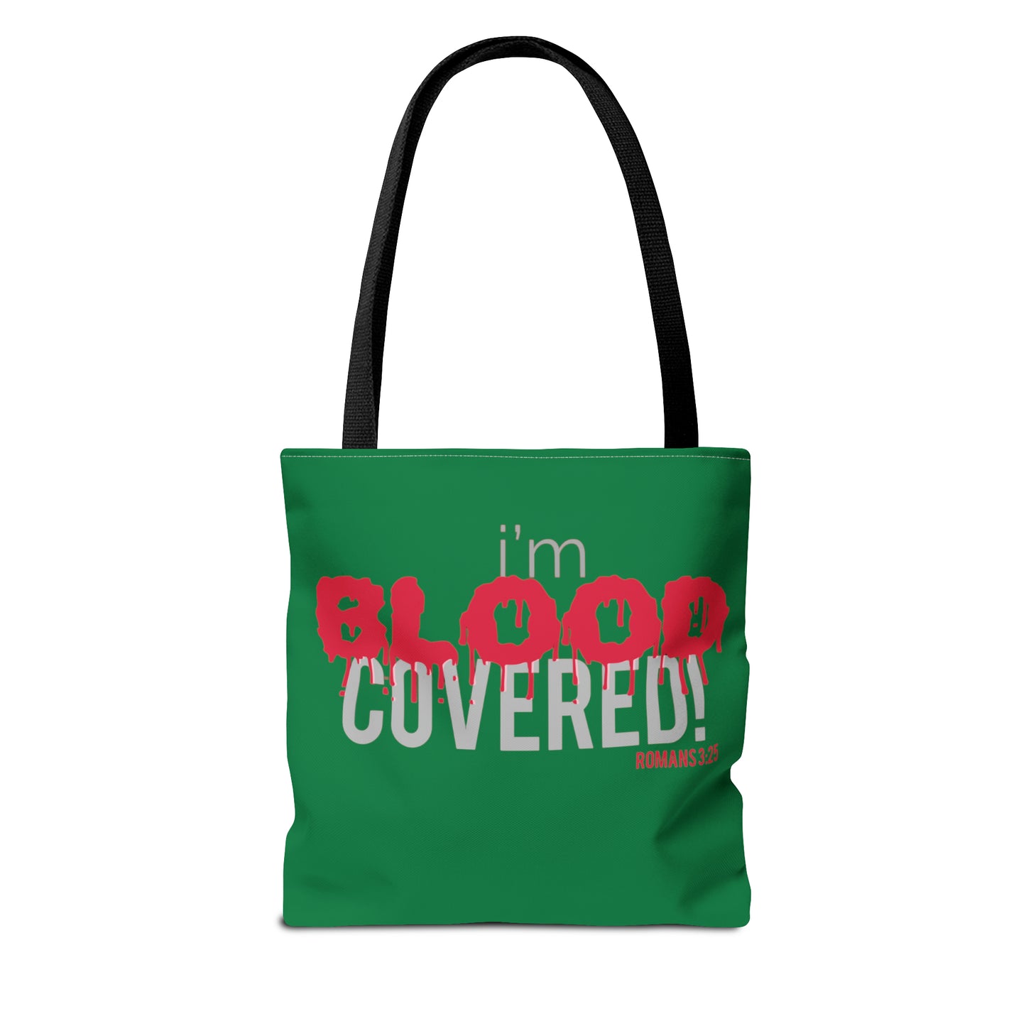 Collection B: “BLOOD Covered” Green Tote Bag