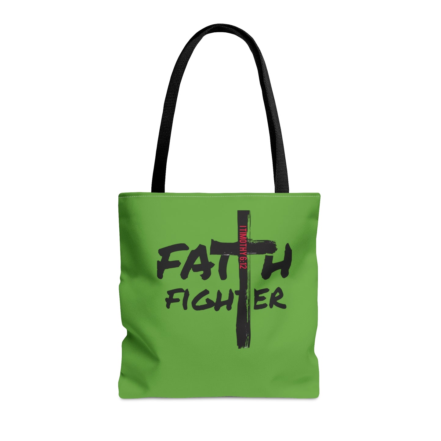 Collection A: “Faith Fighter” Light Green Tote Bag