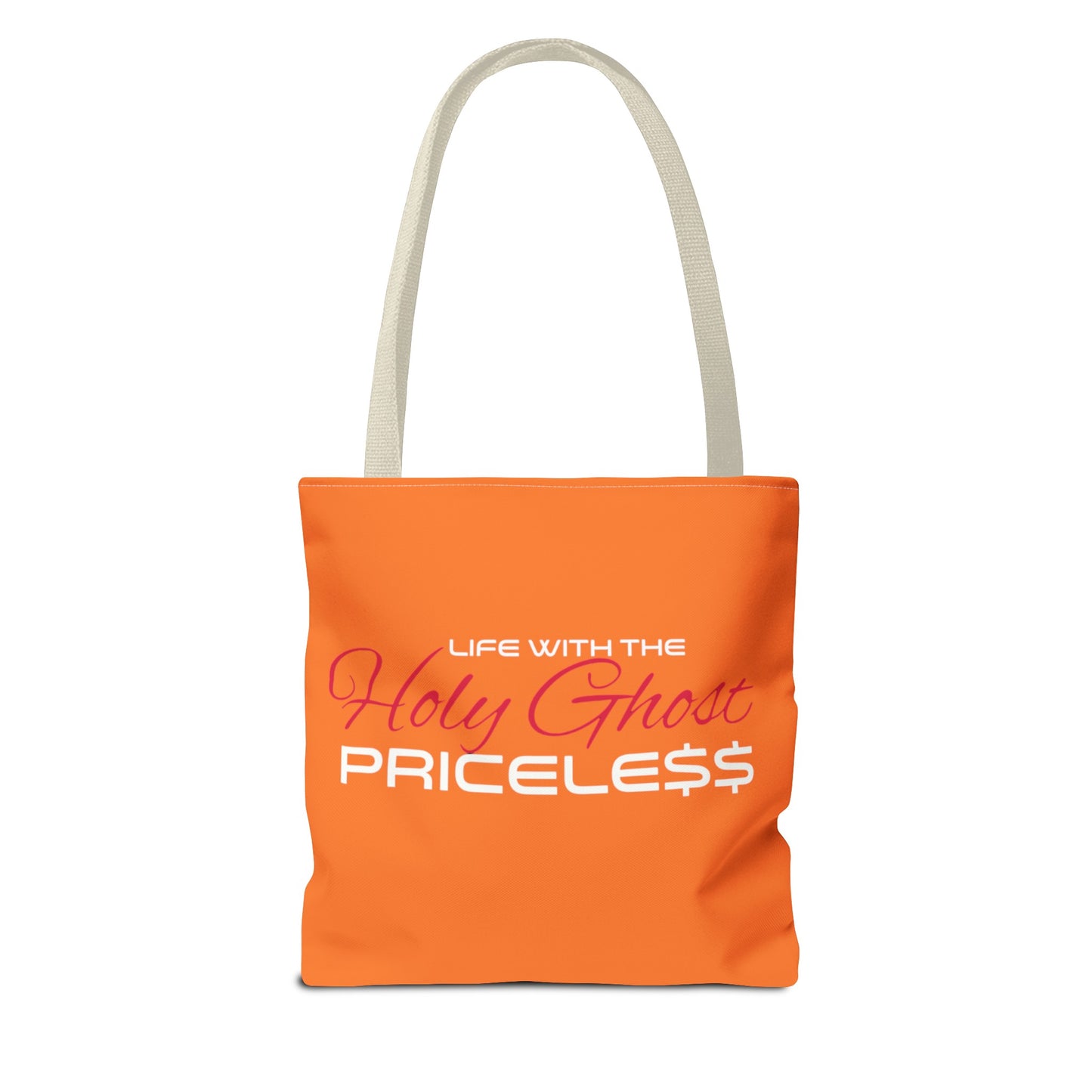 Collection A “Holy Ghost PRICELESS” Orange Tote Bag