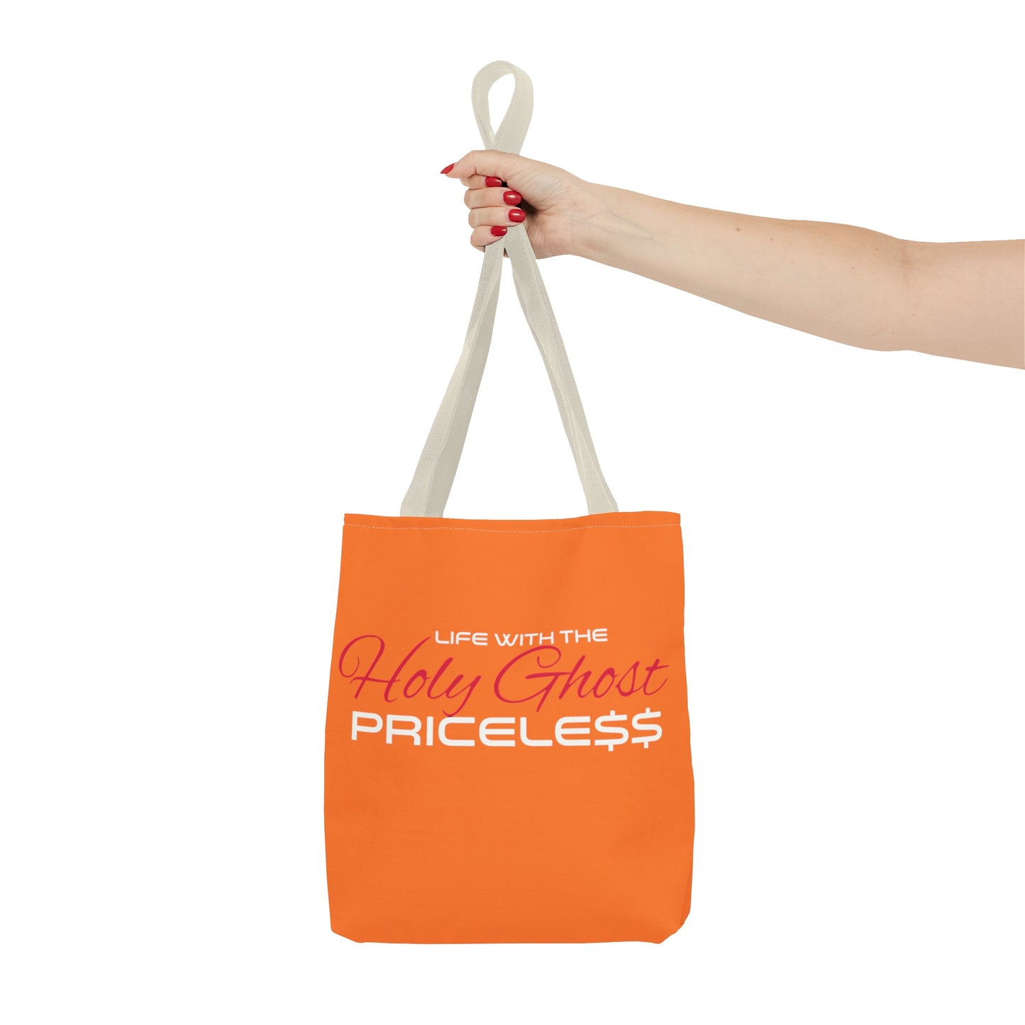 Collection A “Holy Ghost PRICELESS” Orange Tote Bag