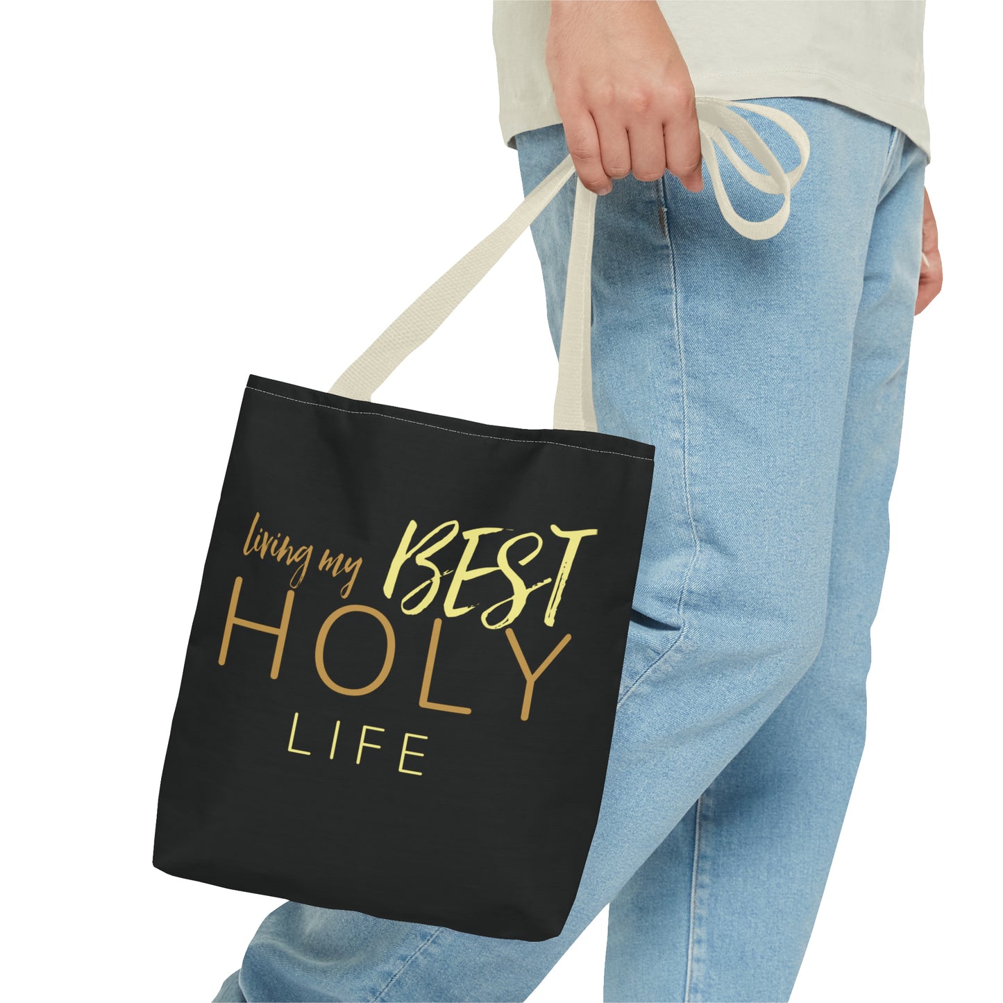 Collection A: “HOLYlife” Black Tote Bag