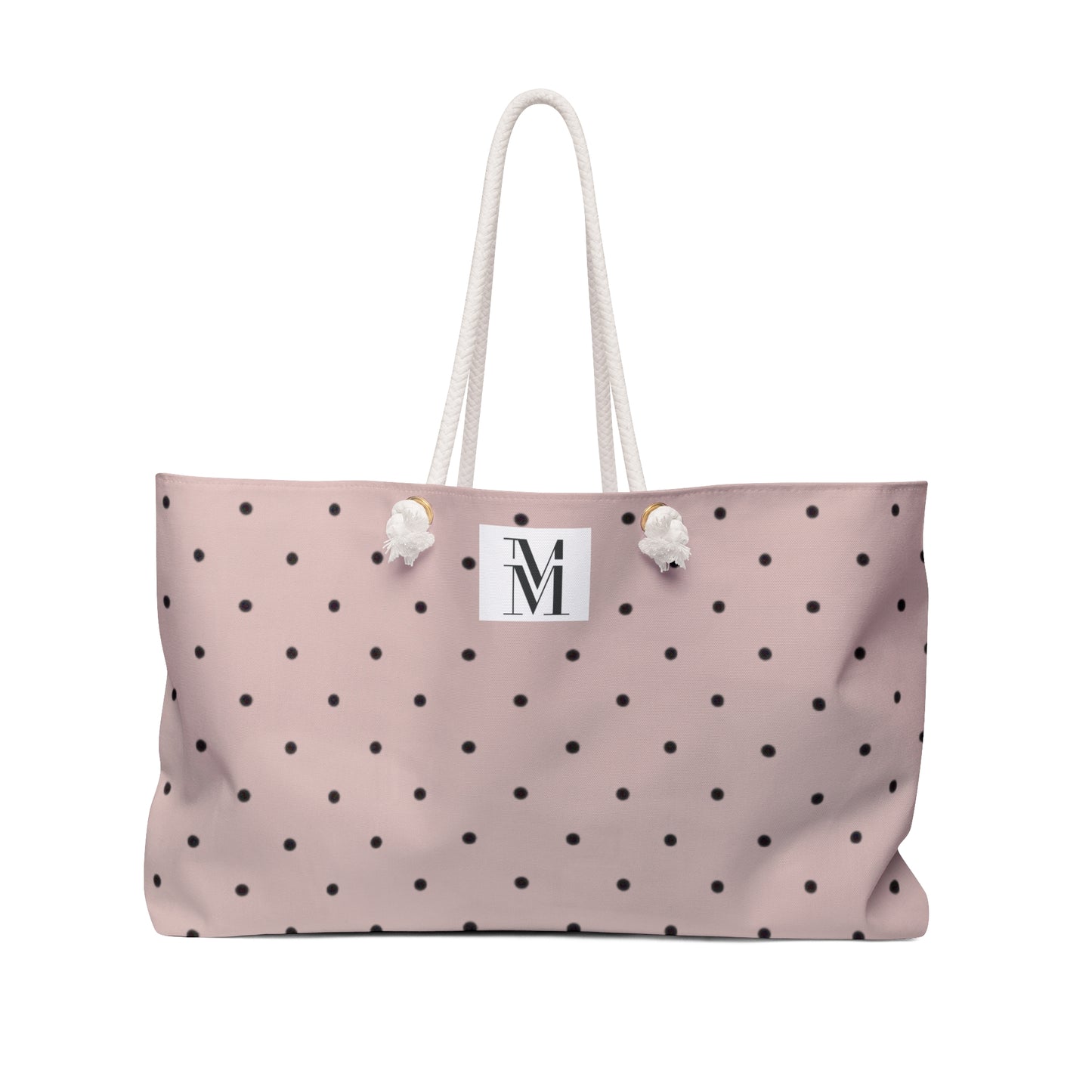 Mss Mia Pink Polka Dot Weekender Bag