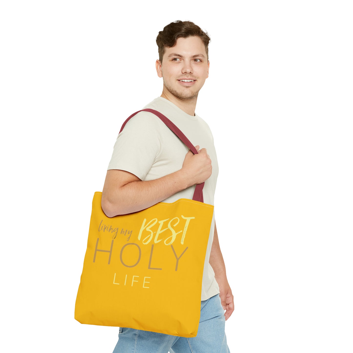 Collection A: “HOLYlife” Yellow Tote Bag