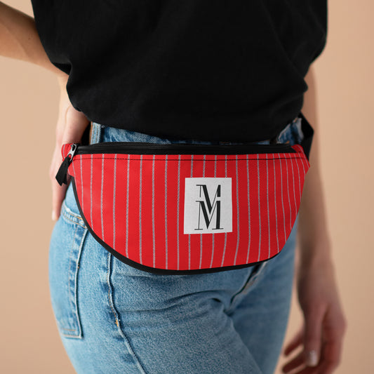 Mss Mia Red w/ Pinstripe Fanny Pack