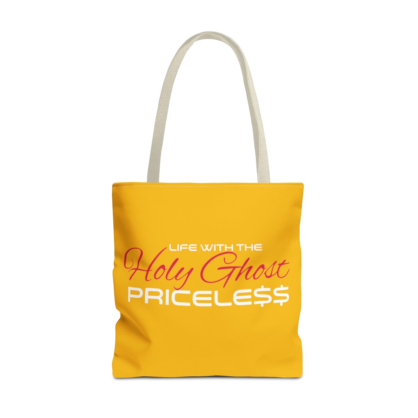 Collection A “Holy Ghost PRICELESS “ Yellow Tote Bag